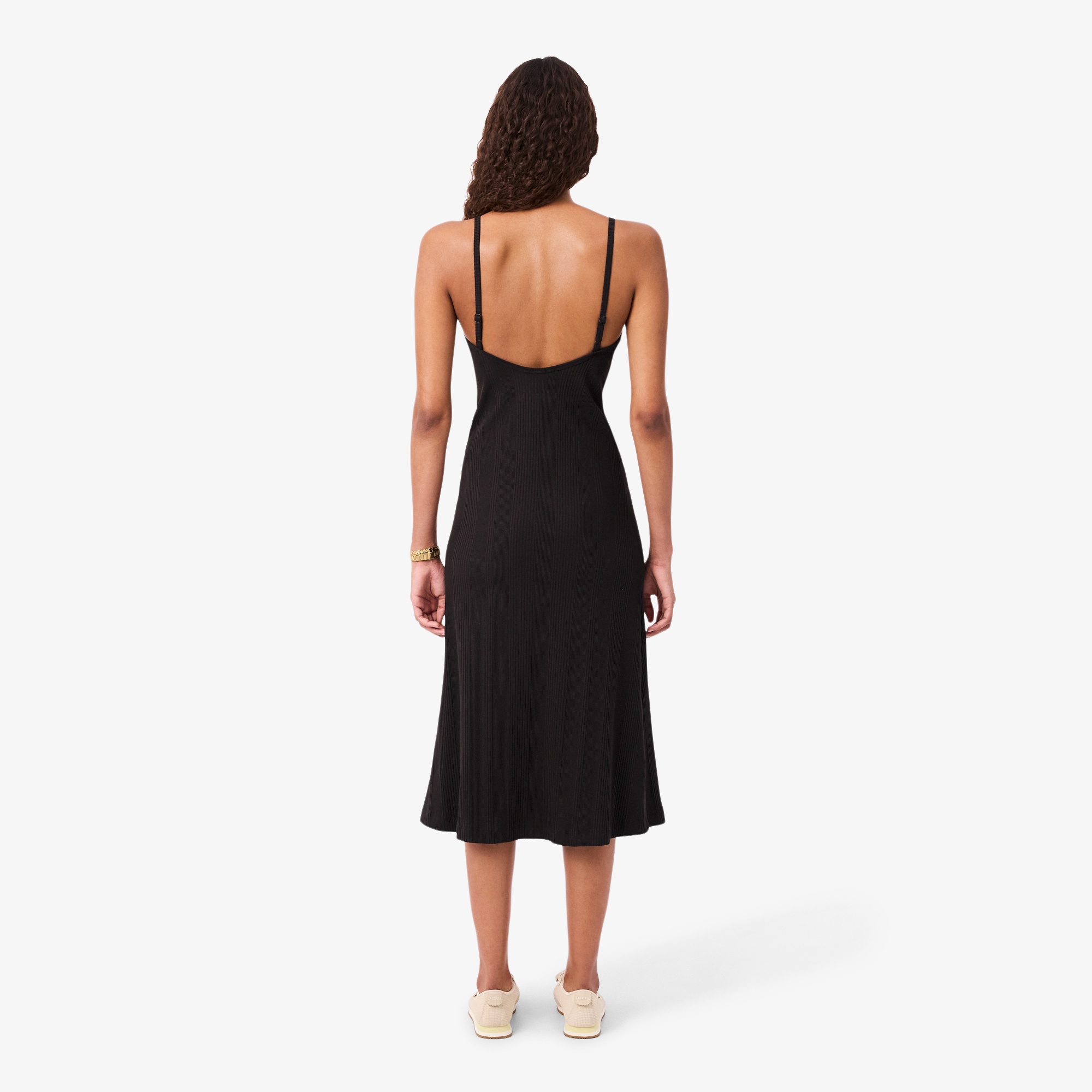 ランダムピッチリブニットタンクトップドレス