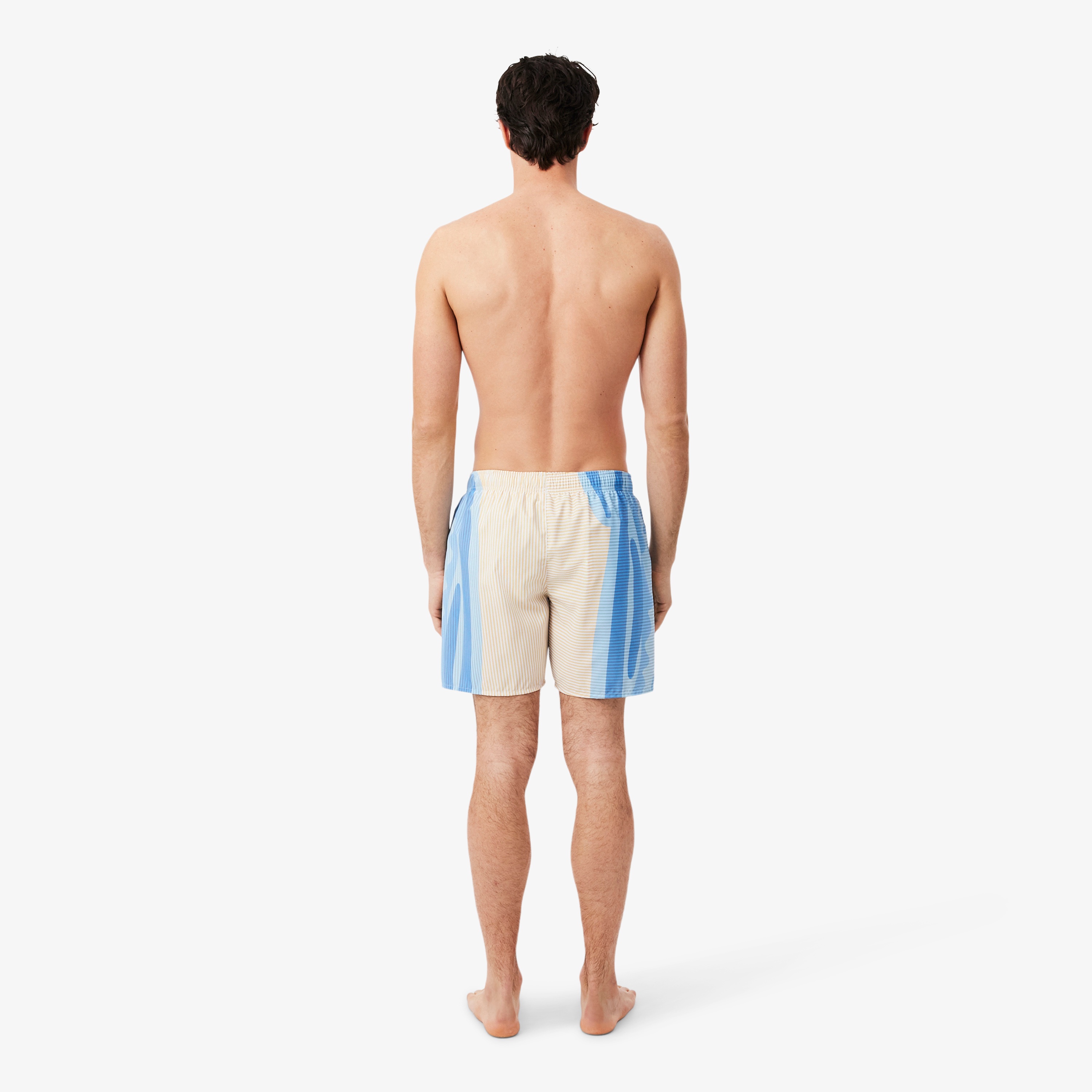 ストライプ&ワニグラフィックスイムショーツ