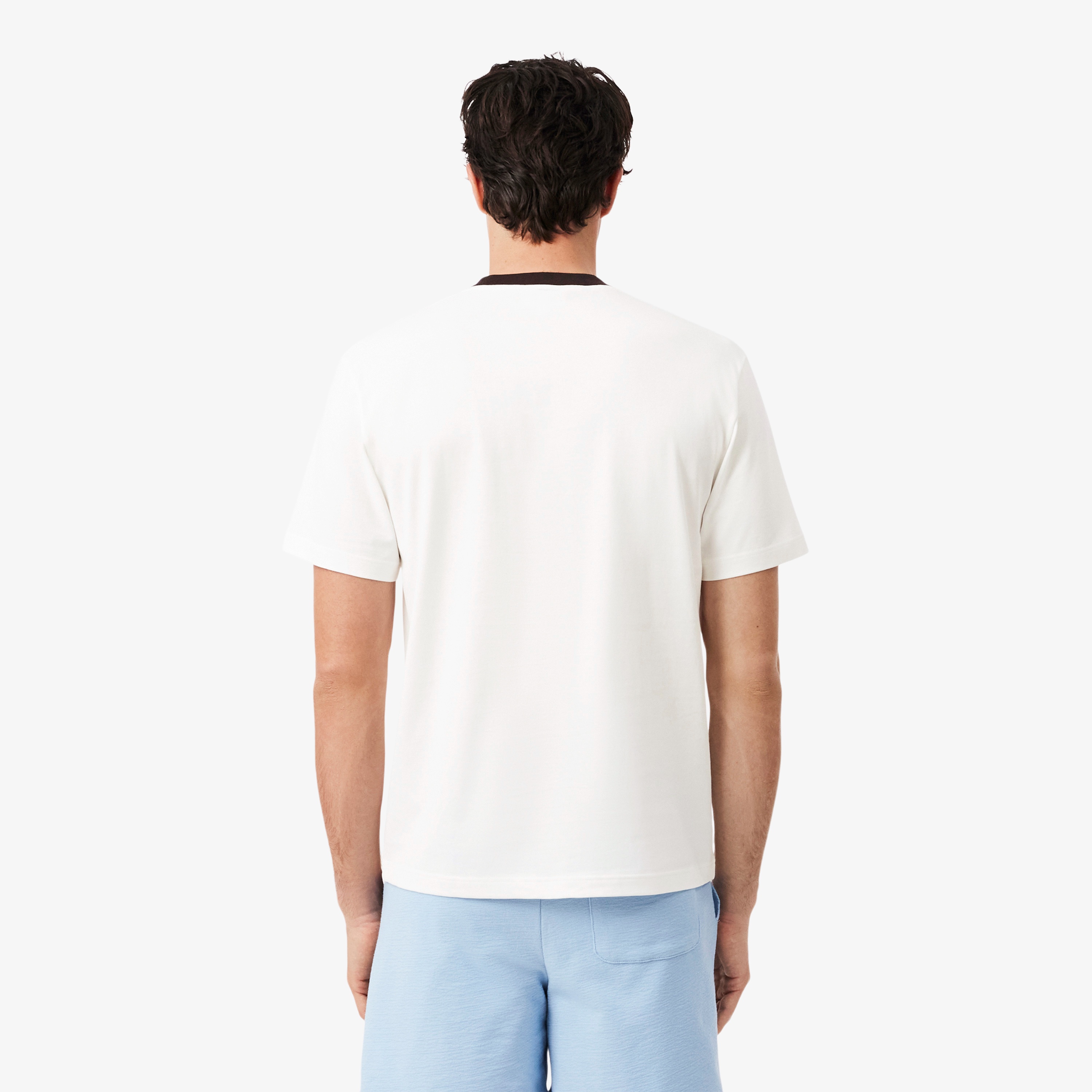 配色ネックリブTシャツ