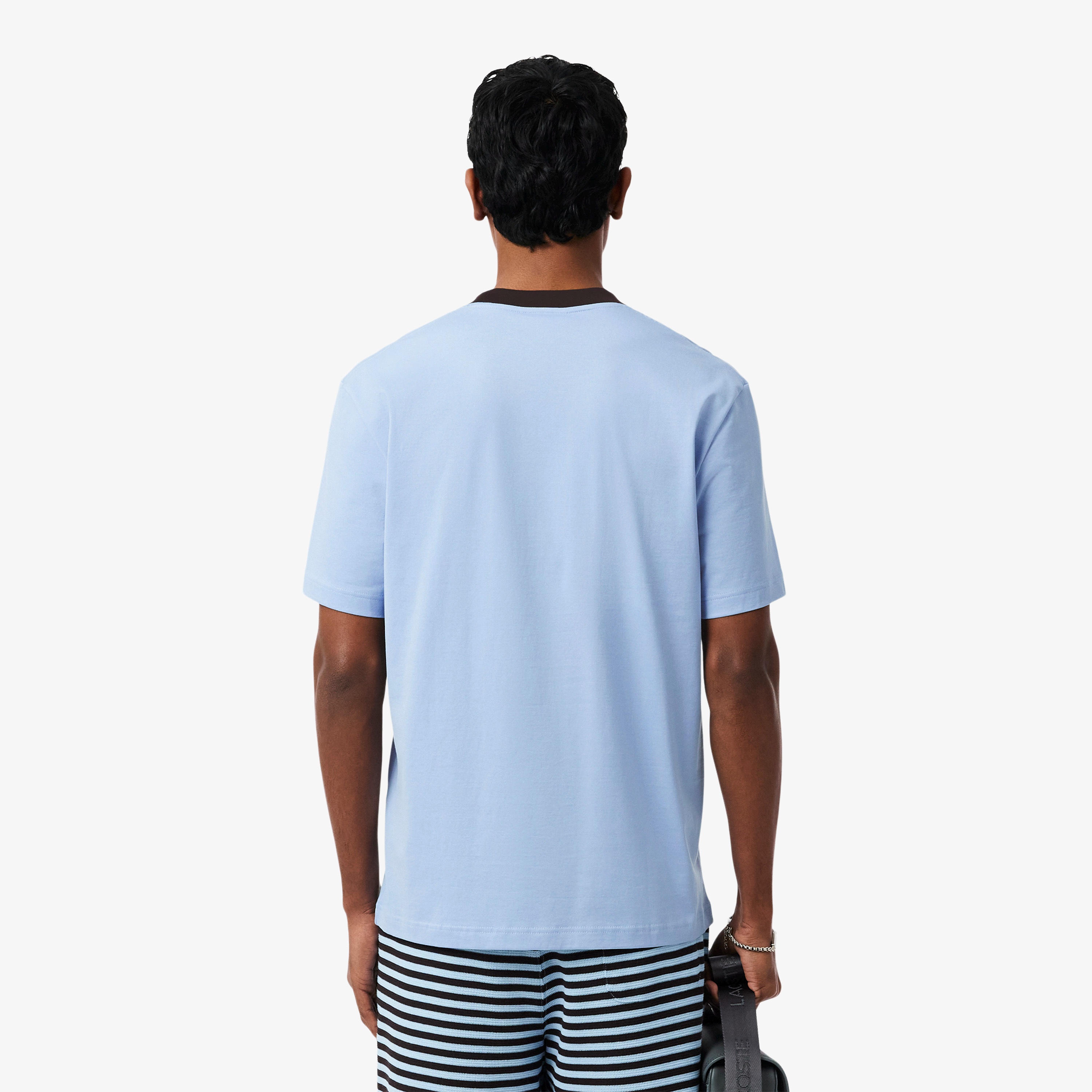 配色ネックリブTシャツ