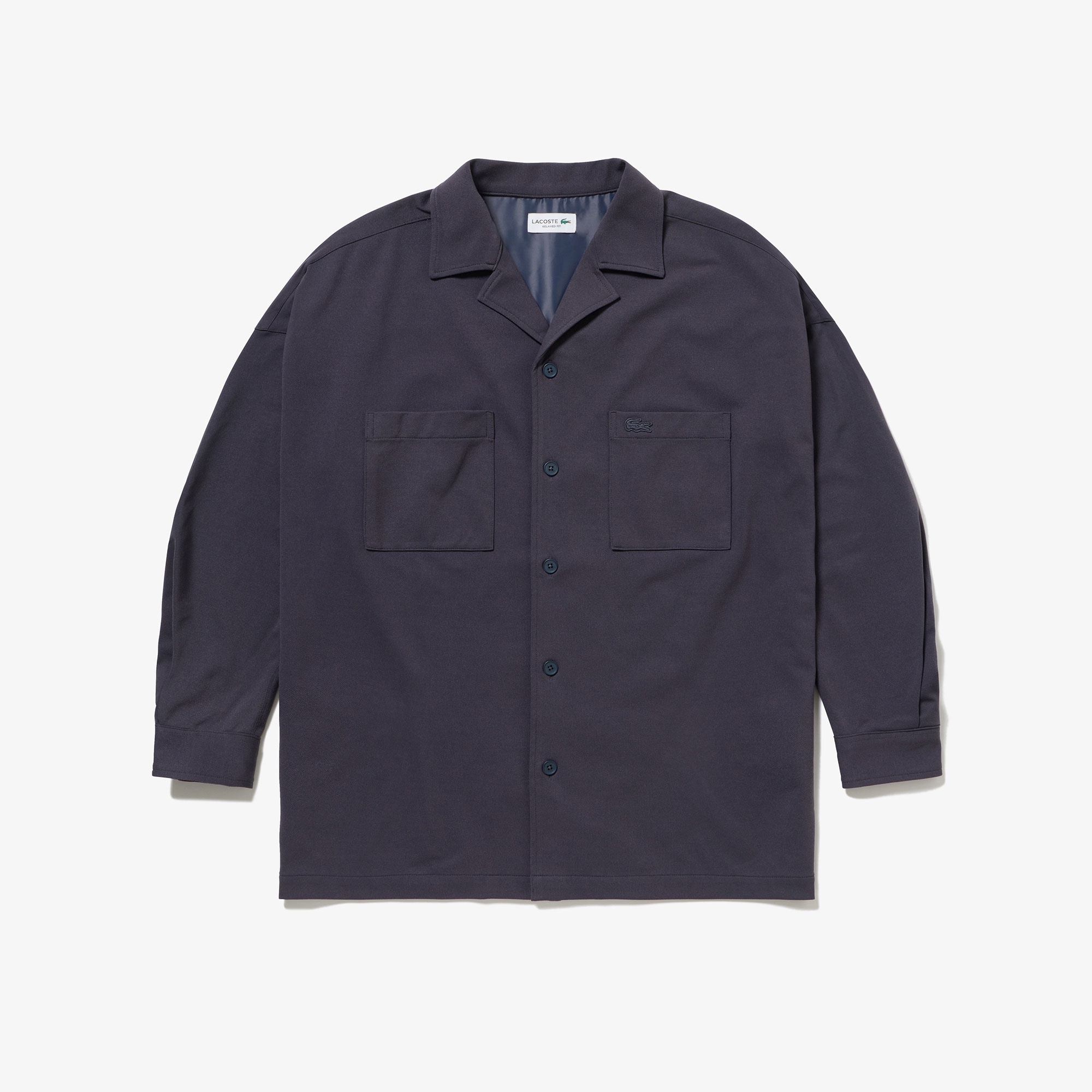 鹿の子地オープンカラーシャツジャケット