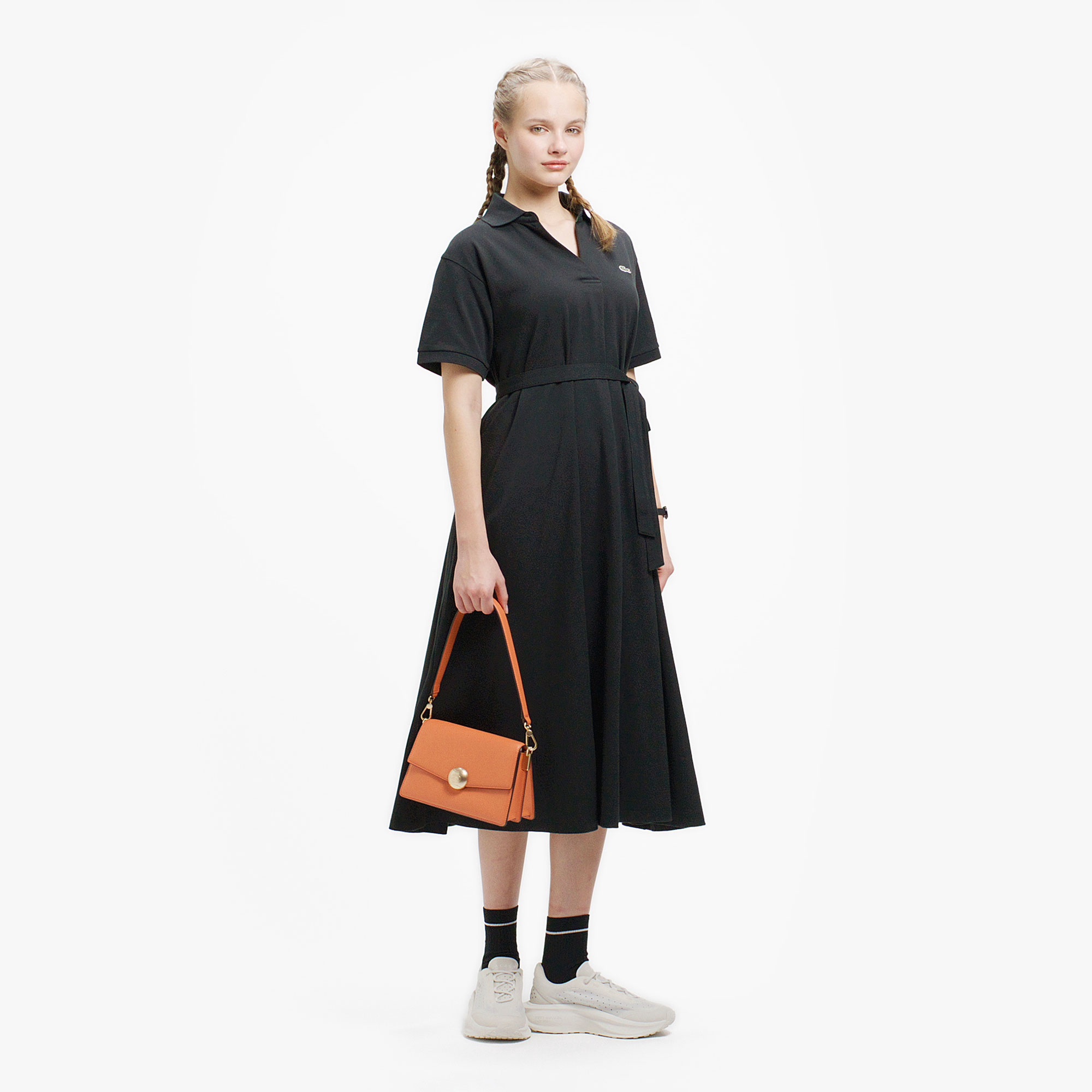 スキッパーネックポロドレス