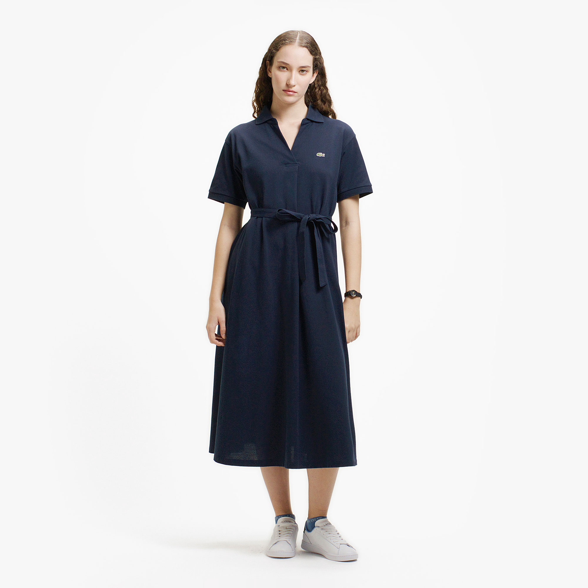 スキッパーネックポロドレス