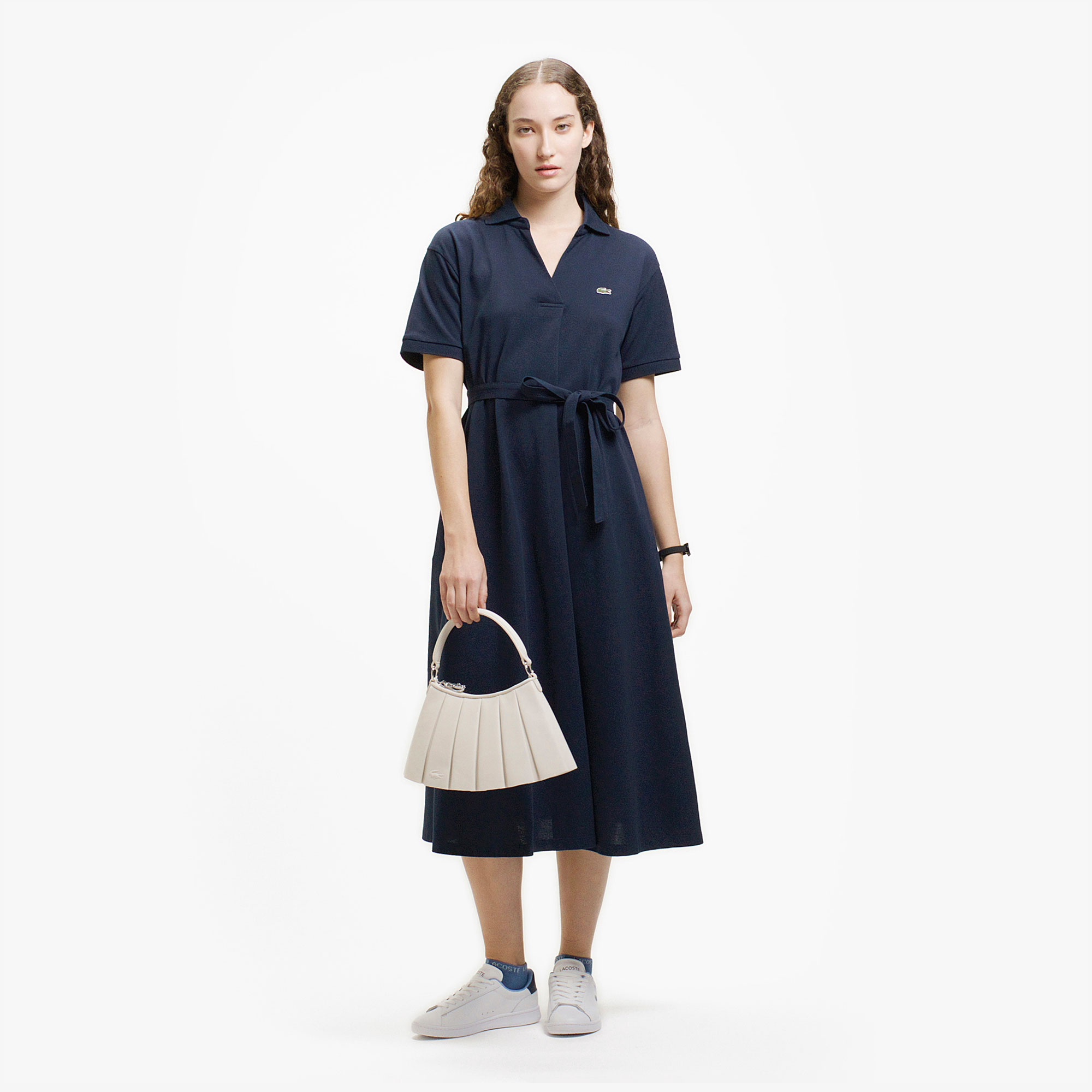 スキッパーネックポロドレス