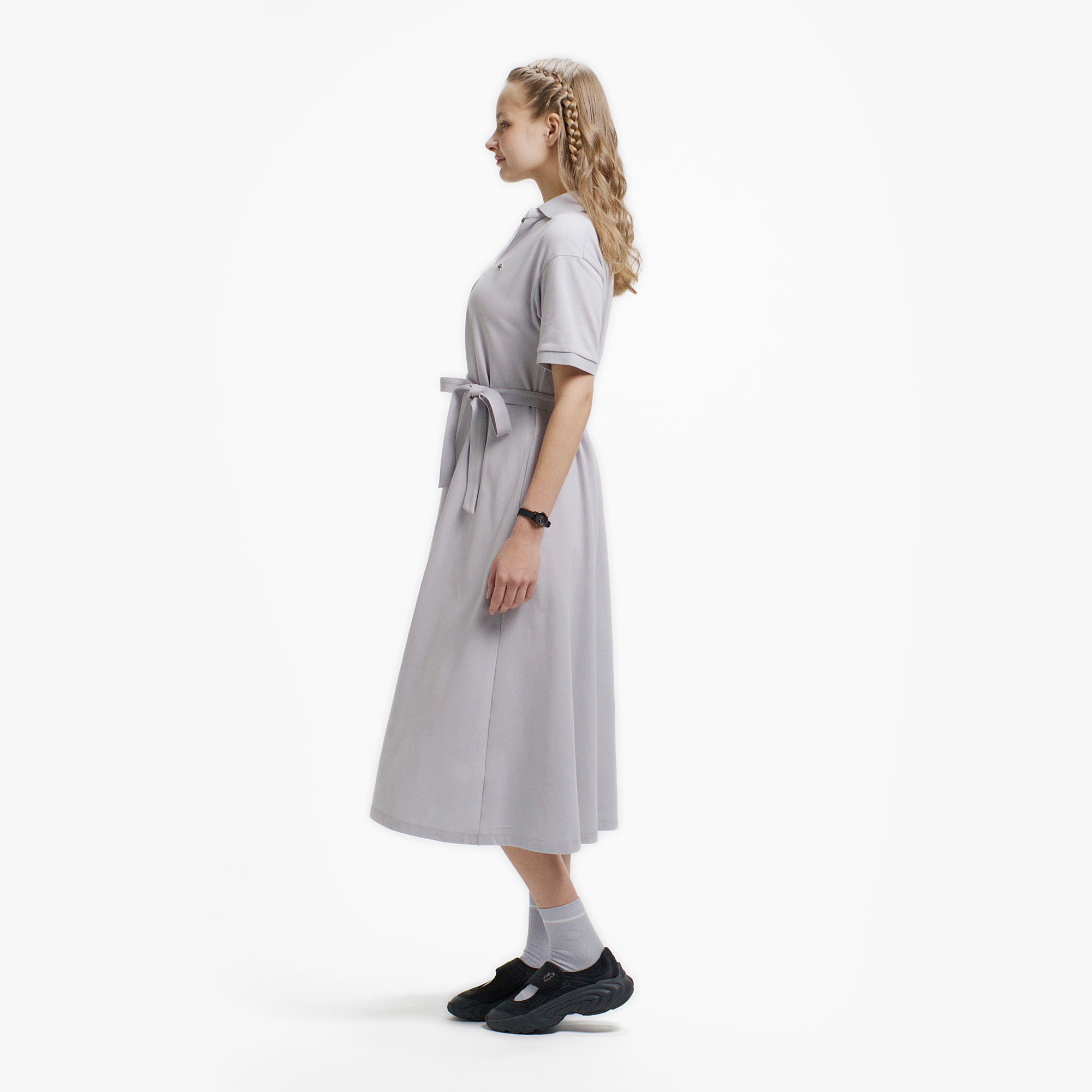 スキッパーネックポロドレス