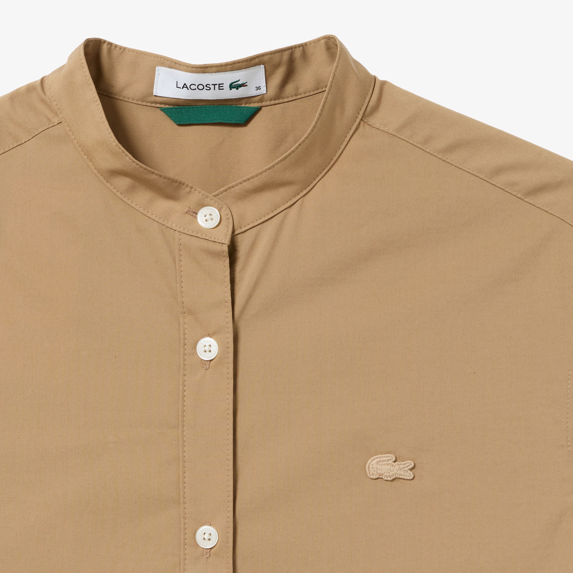 Aラインノースリーブシャツドレス