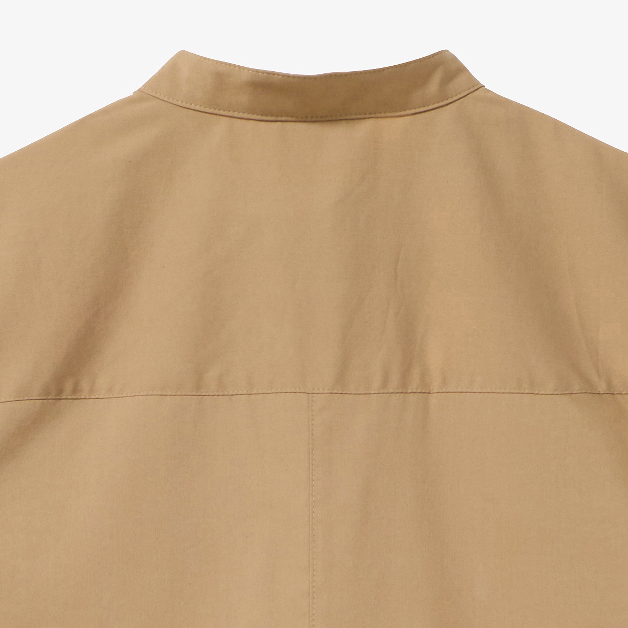 Aラインノースリーブシャツドレス