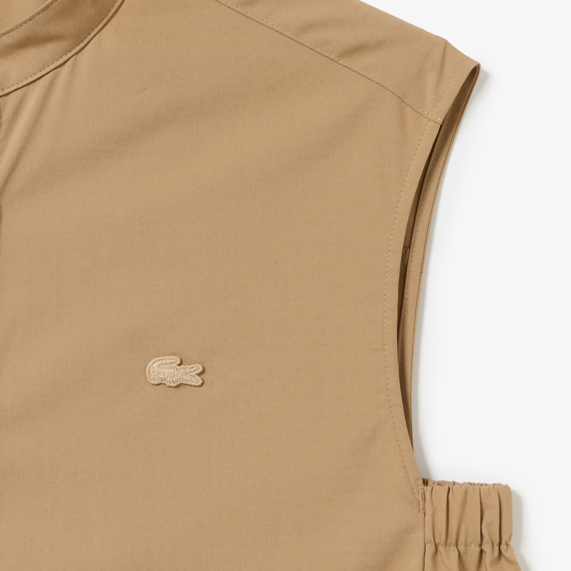 Aラインノースリーブシャツドレス