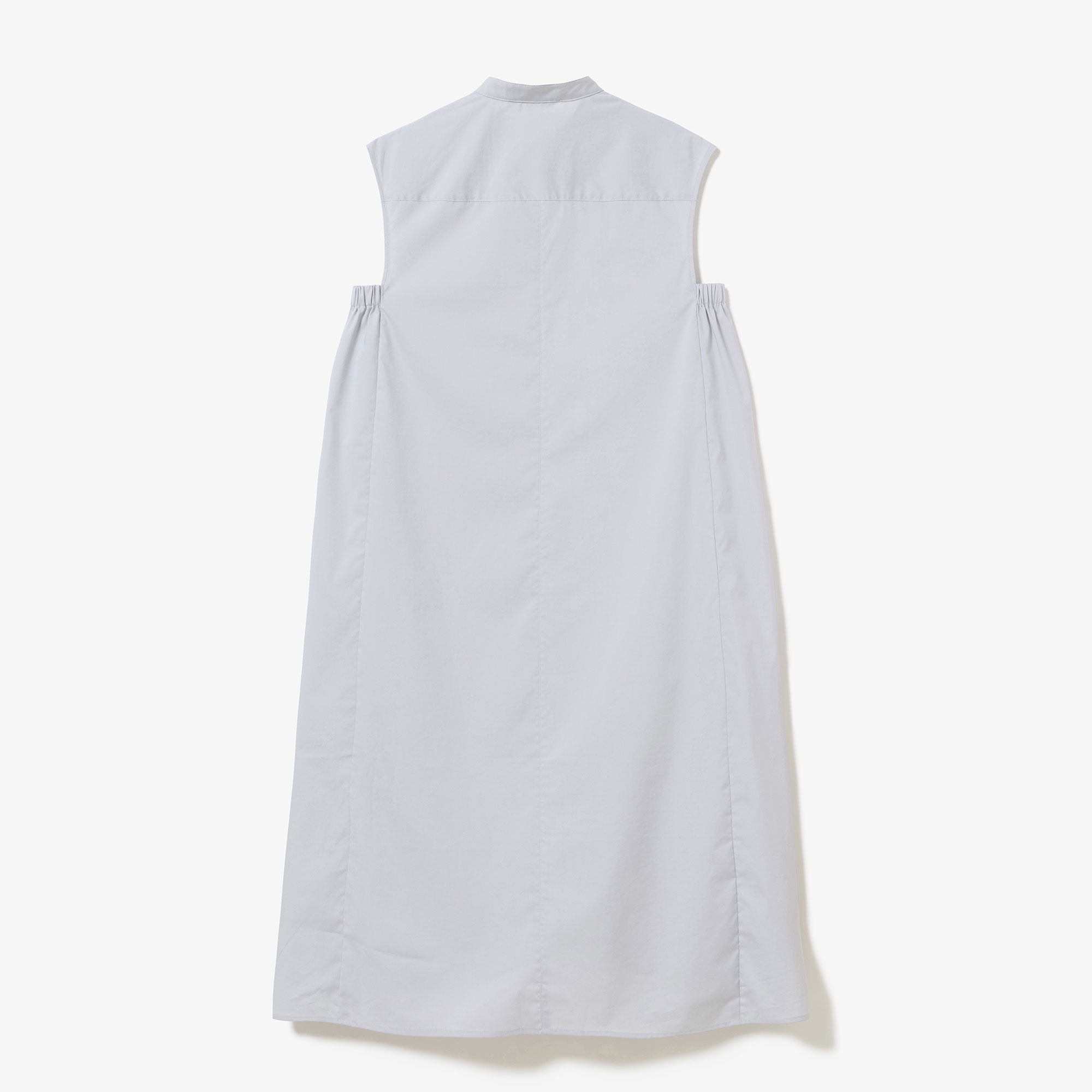 Aラインノースリーブシャツドレス