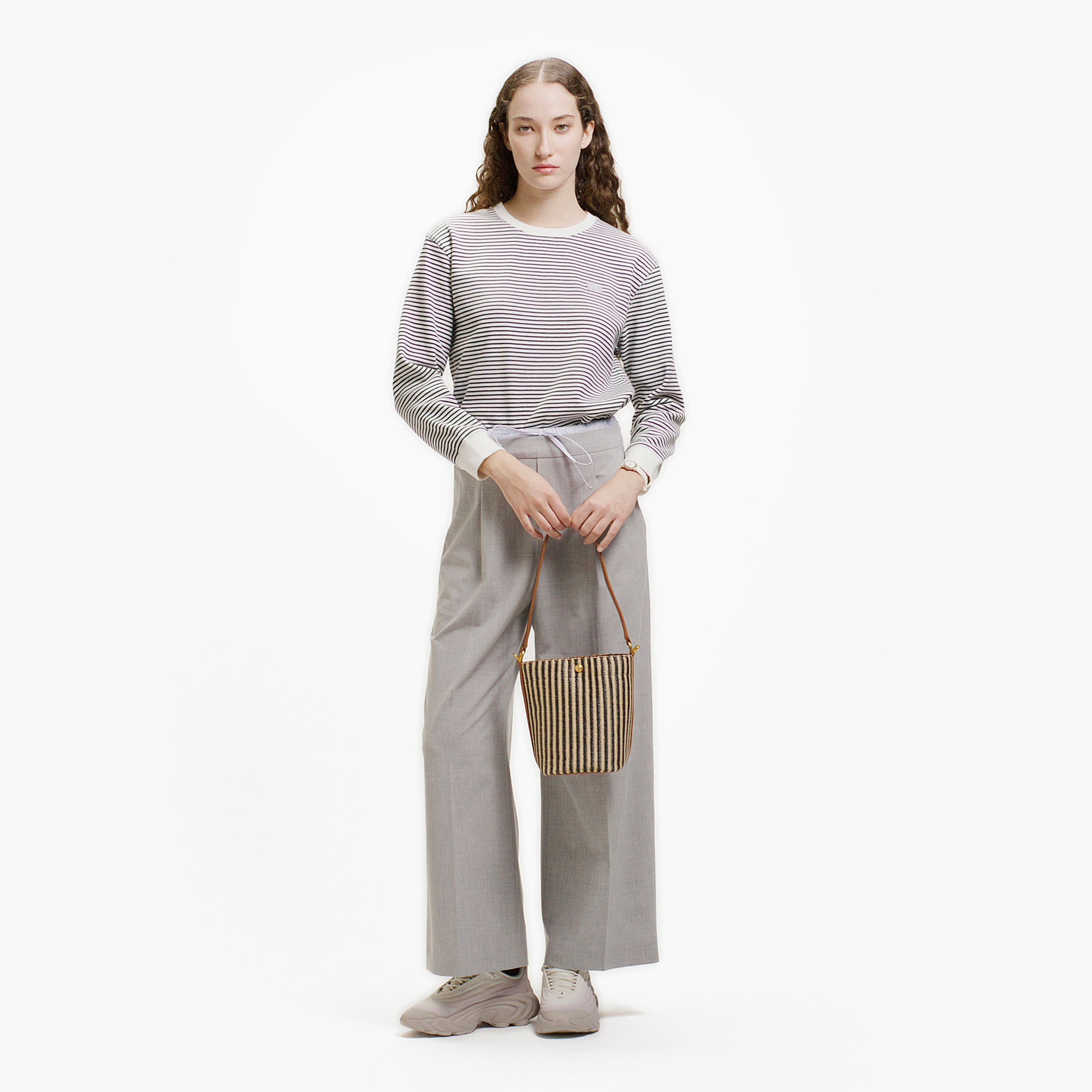 レイヤードウエストタックパンツ