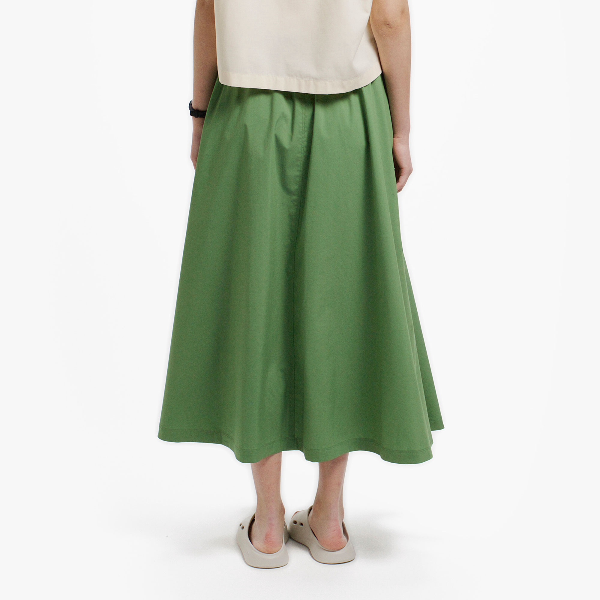 ストレッチタイプライターAラインギャザースカート