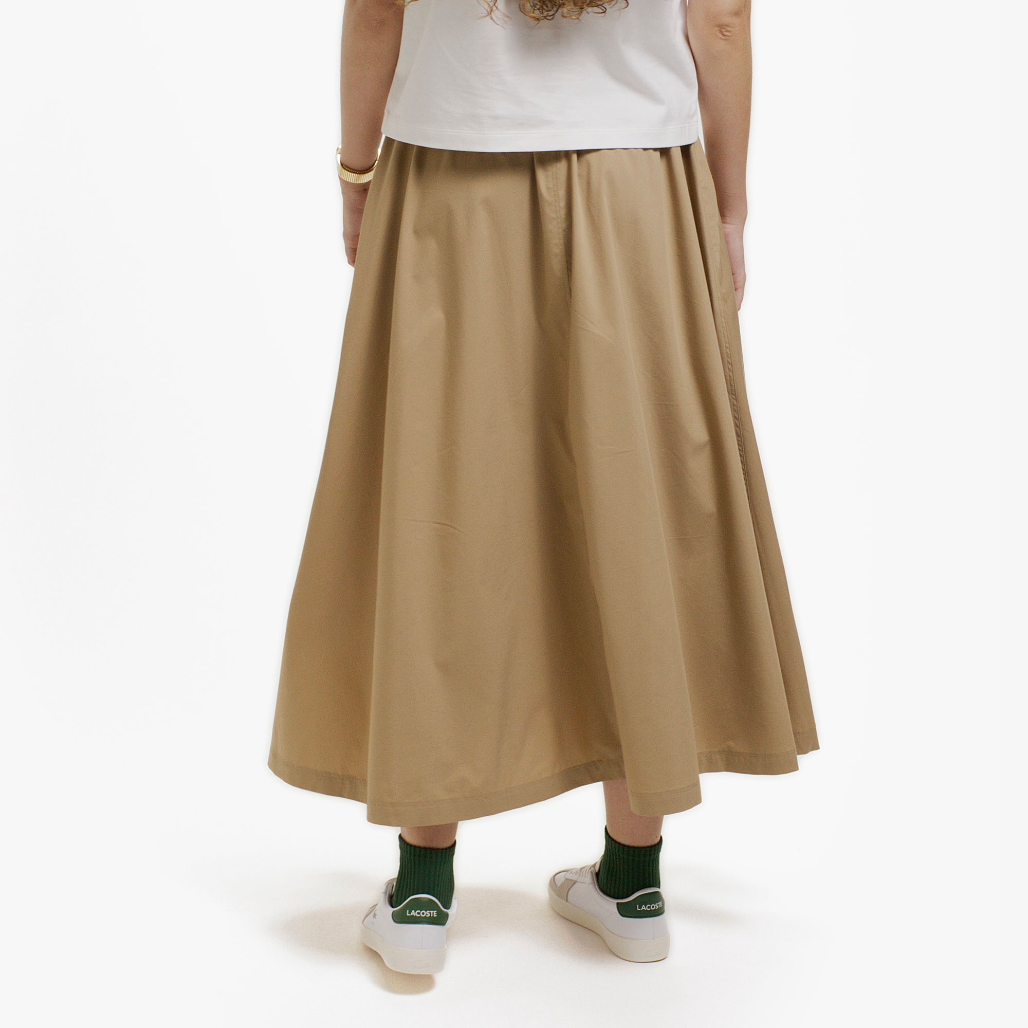 ストレッチタイプライターAラインギャザースカート