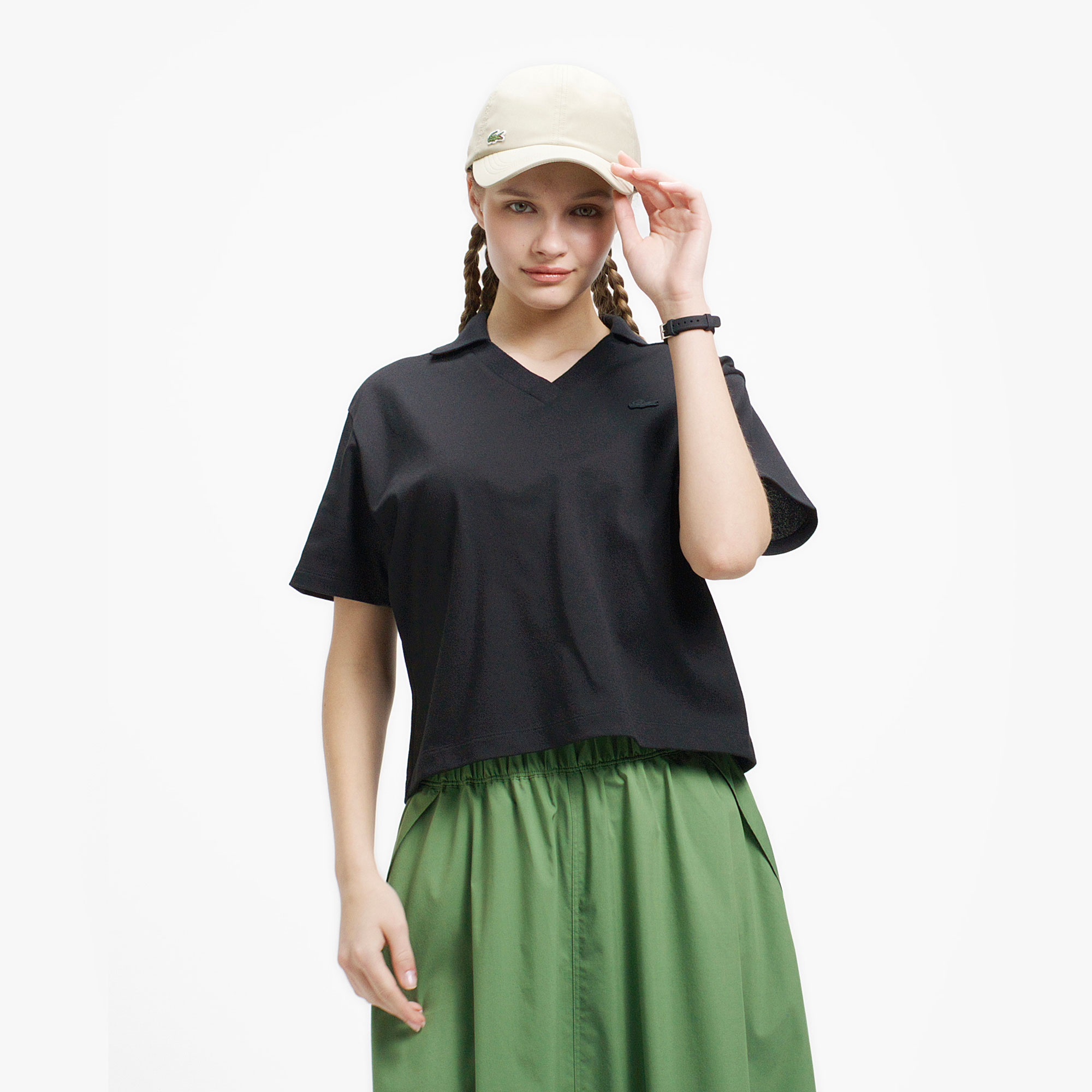 鹿の子地サッカーシャツ