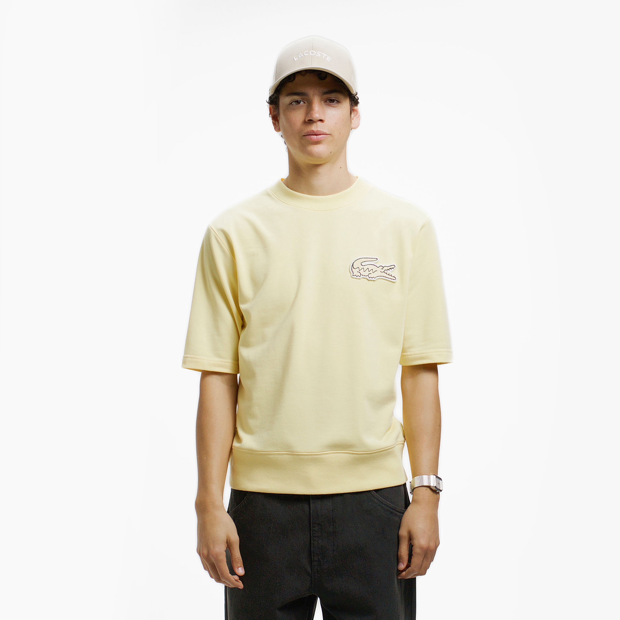 オーバーサイズクロックエンブレムスウェットTシャツ