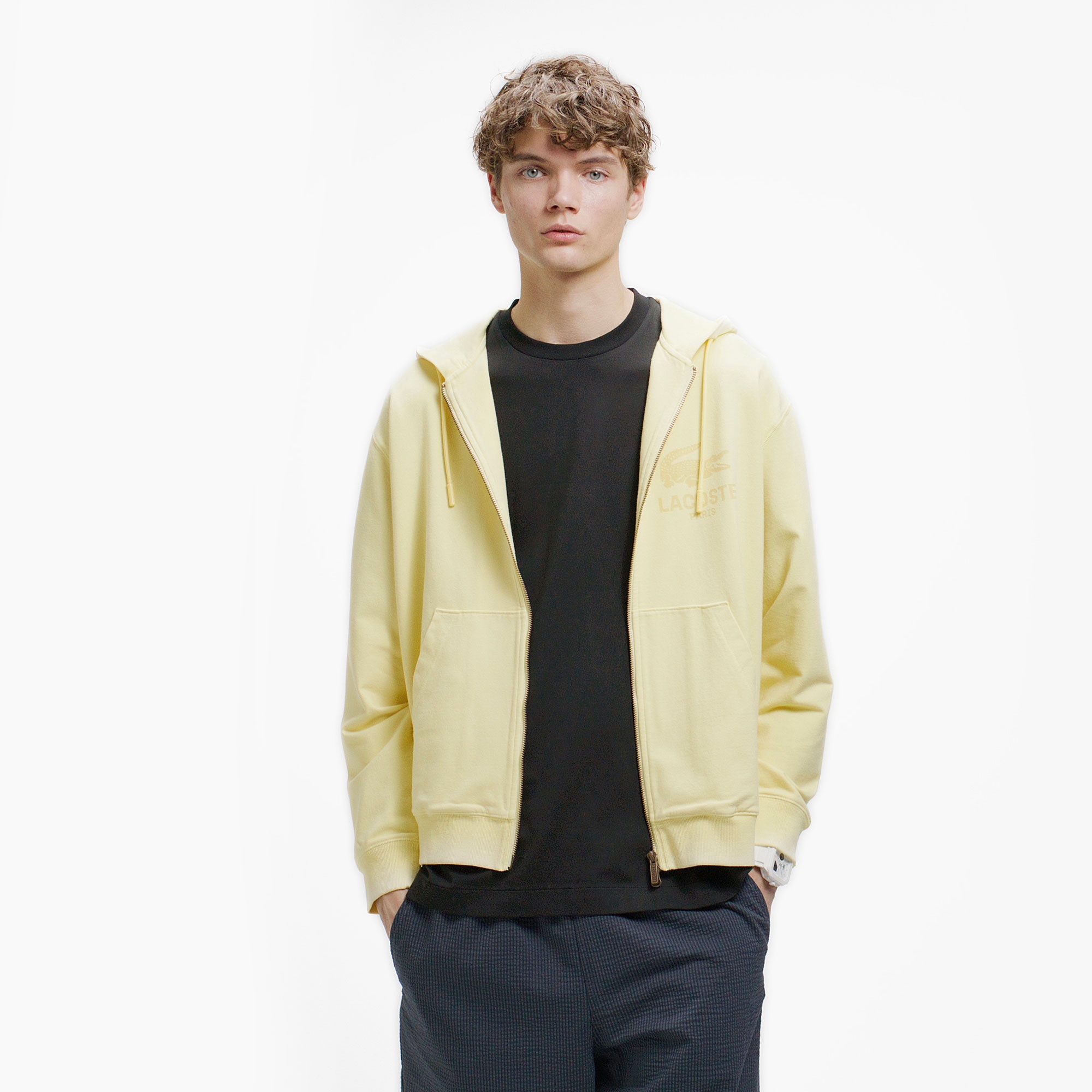 ビンテージエフェクト ロゴジップフーディー