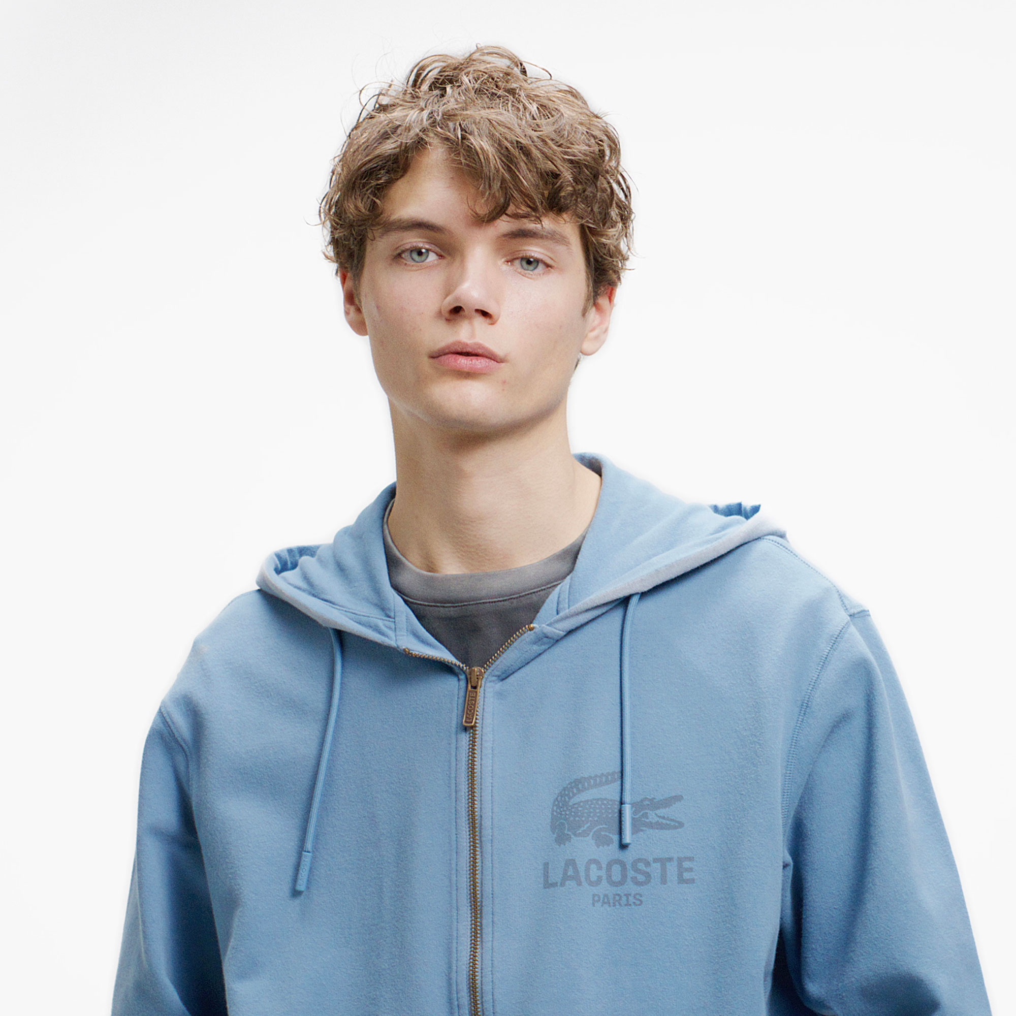 ビンテージエフェクト ロゴジップフーディー