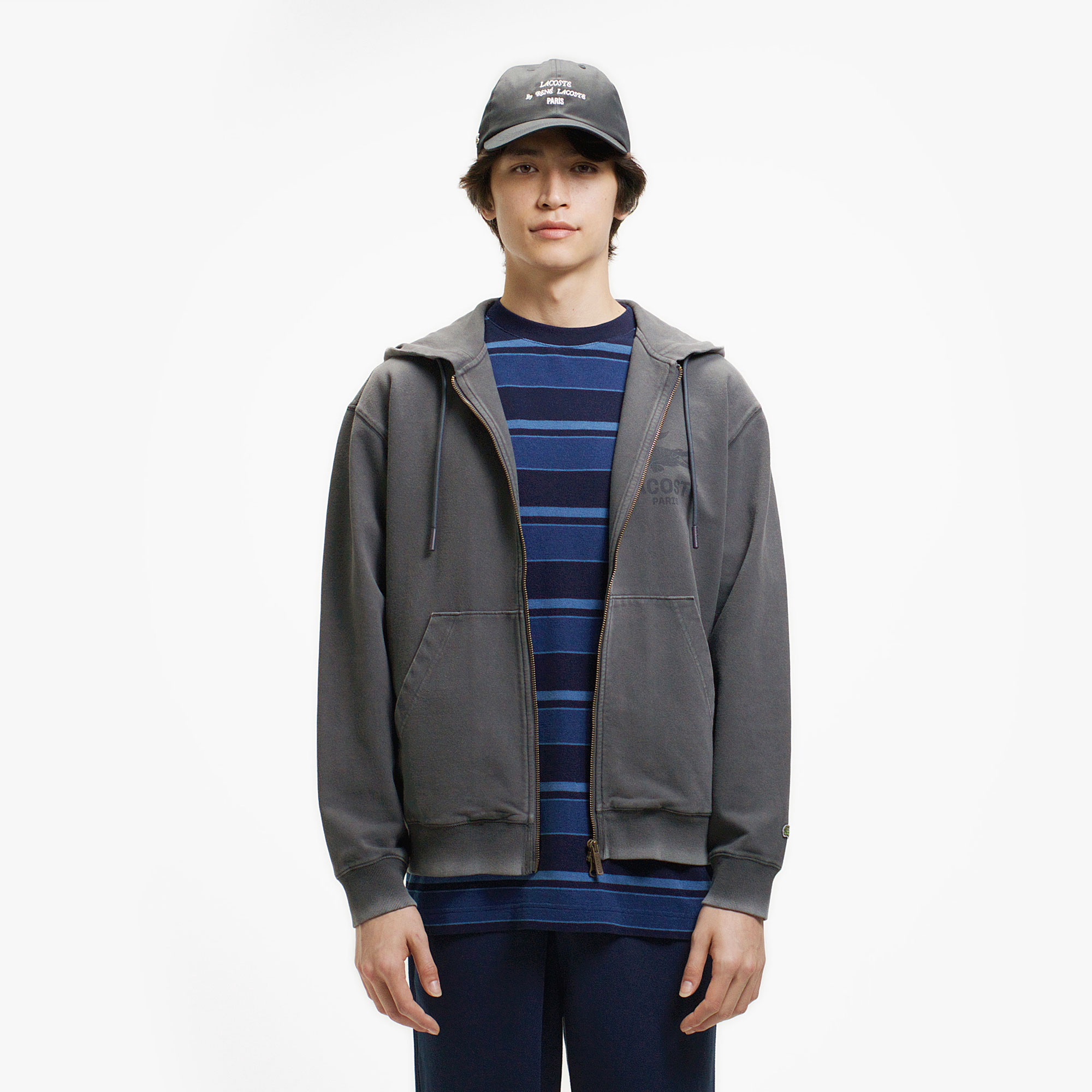 ビンテージエフェクト ロゴジップフーディー