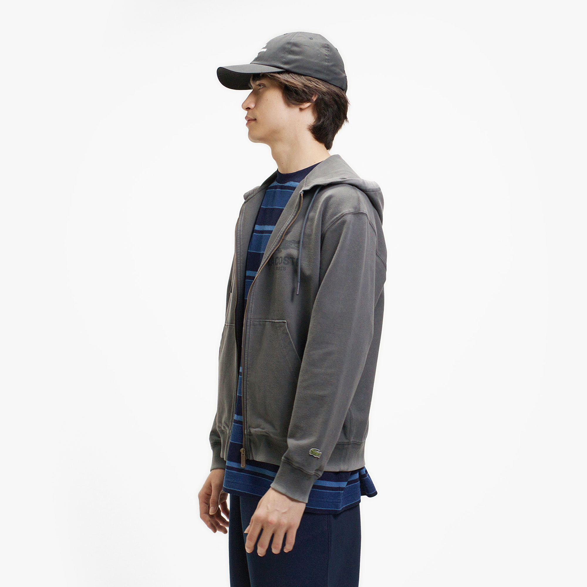 ビンテージエフェクト ロゴジップフーディー