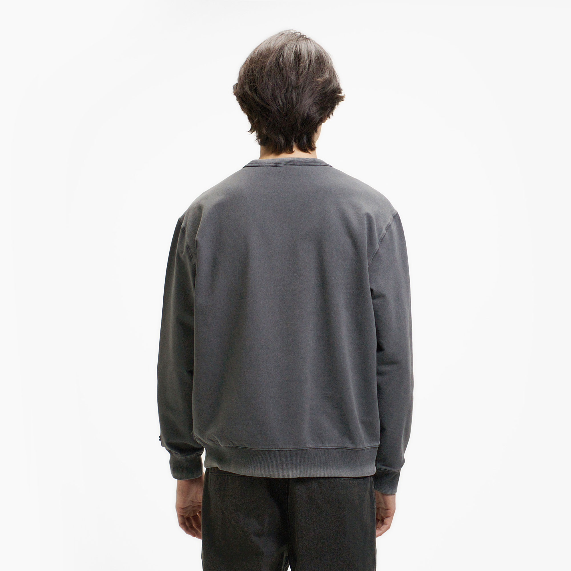 ビンテージエフェクト ロゴクルーネックスウェット