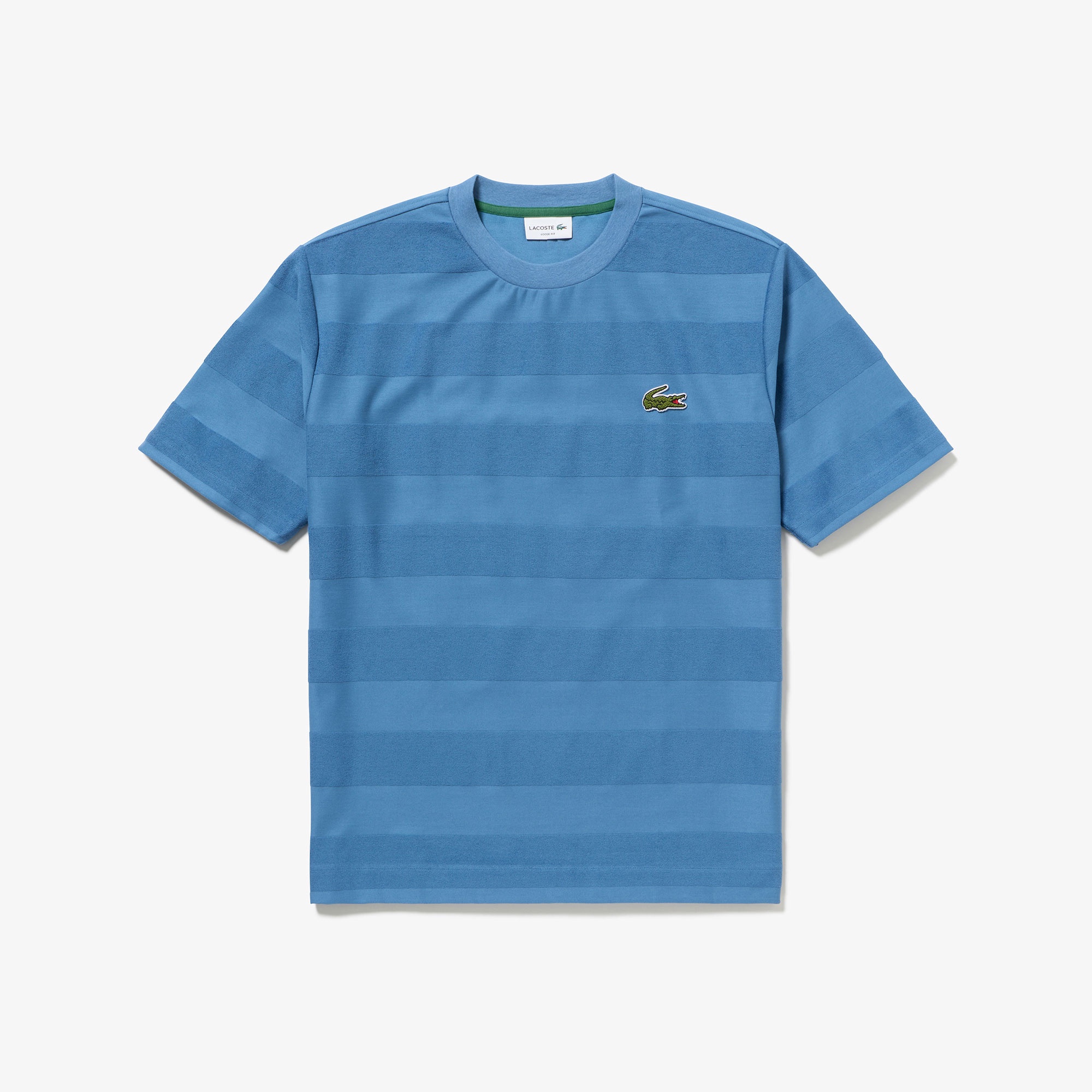 パイル地切り替え同色ボーダーTシャツ