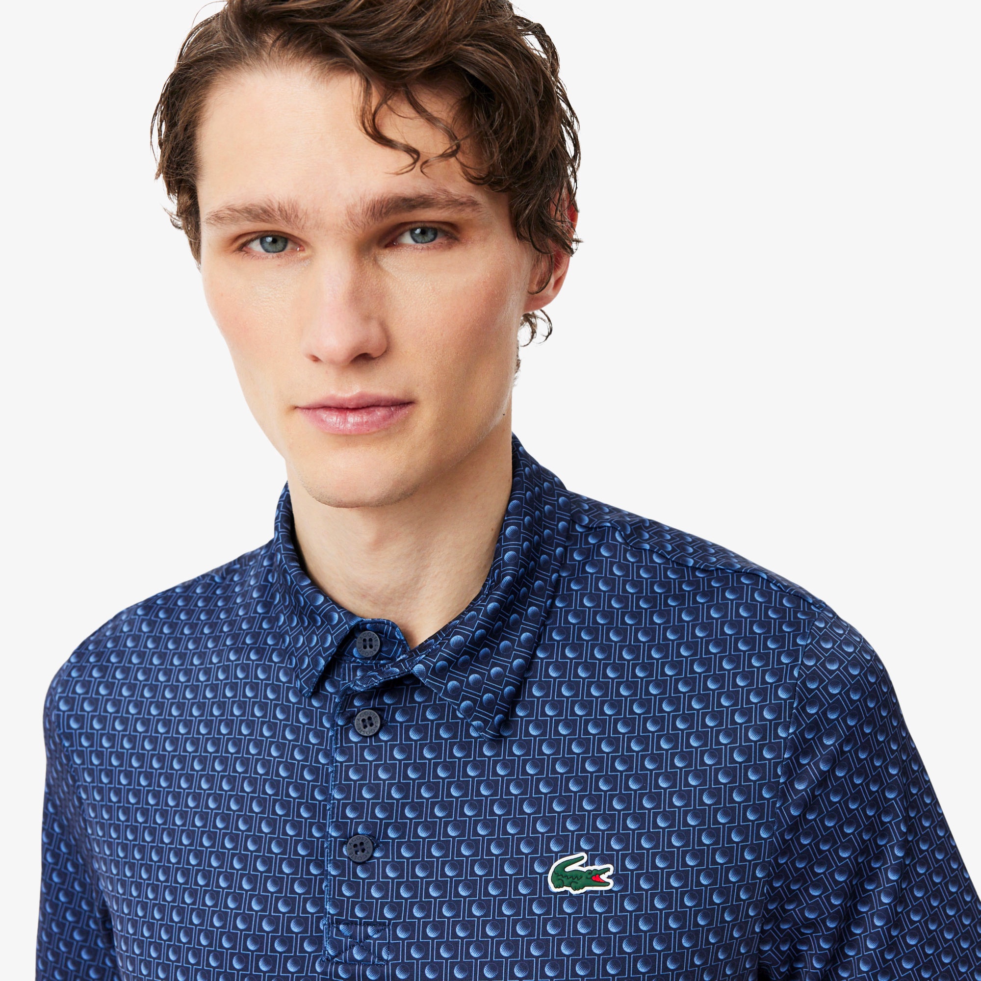 総柄ゴルフプリント ウルトラドライストレッチポロシャツ