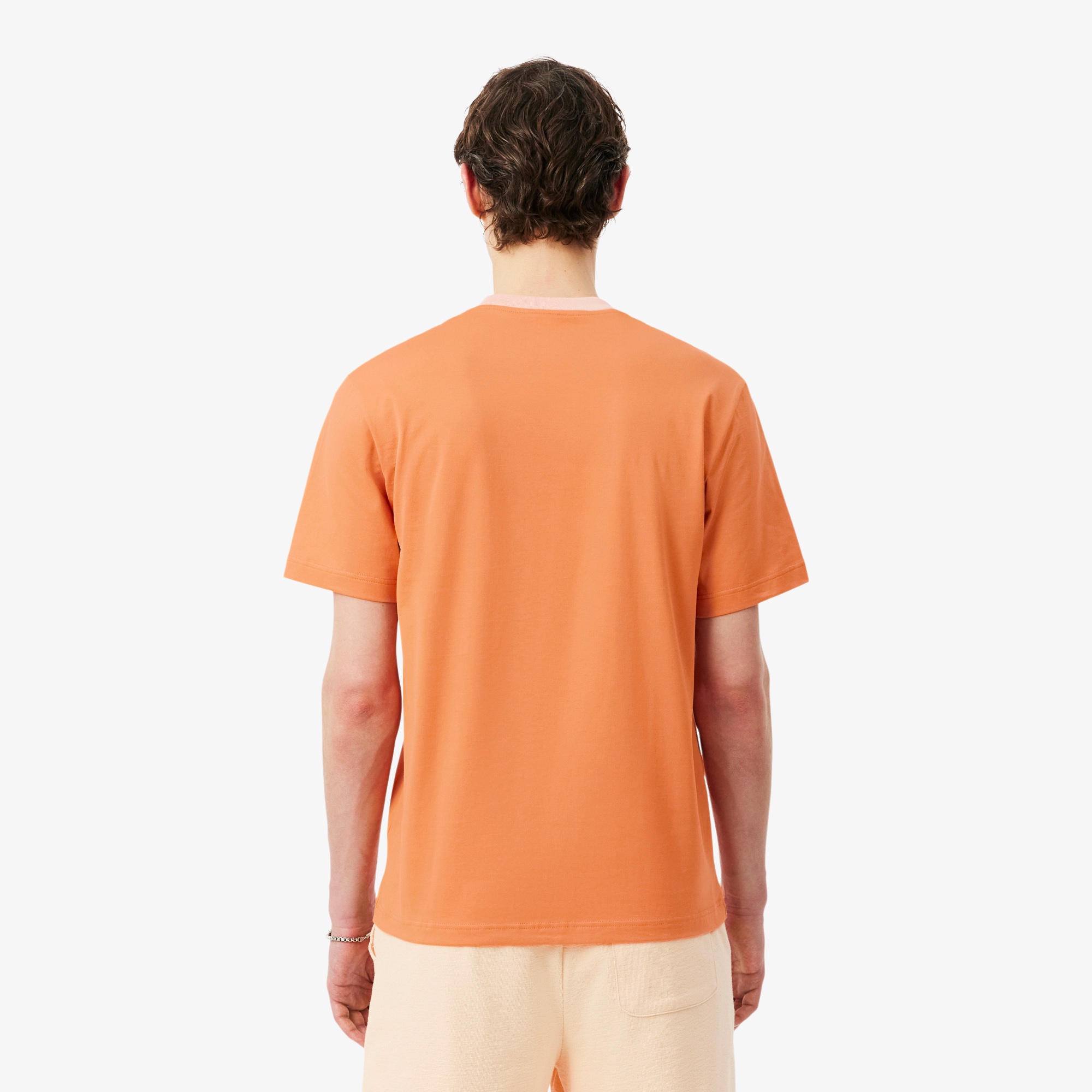 配色ネックリブTシャツ