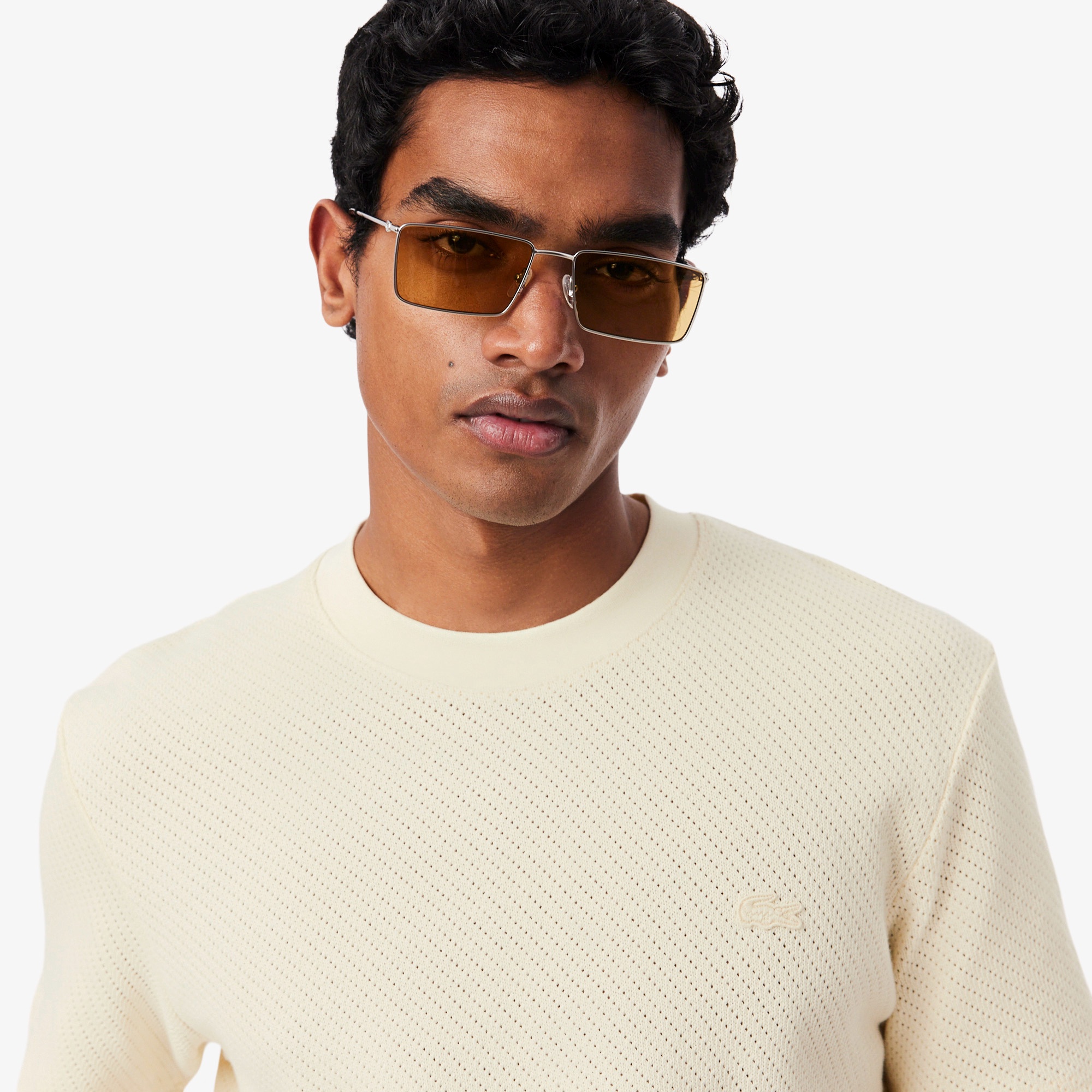 コットンメッシュニットTシャツ