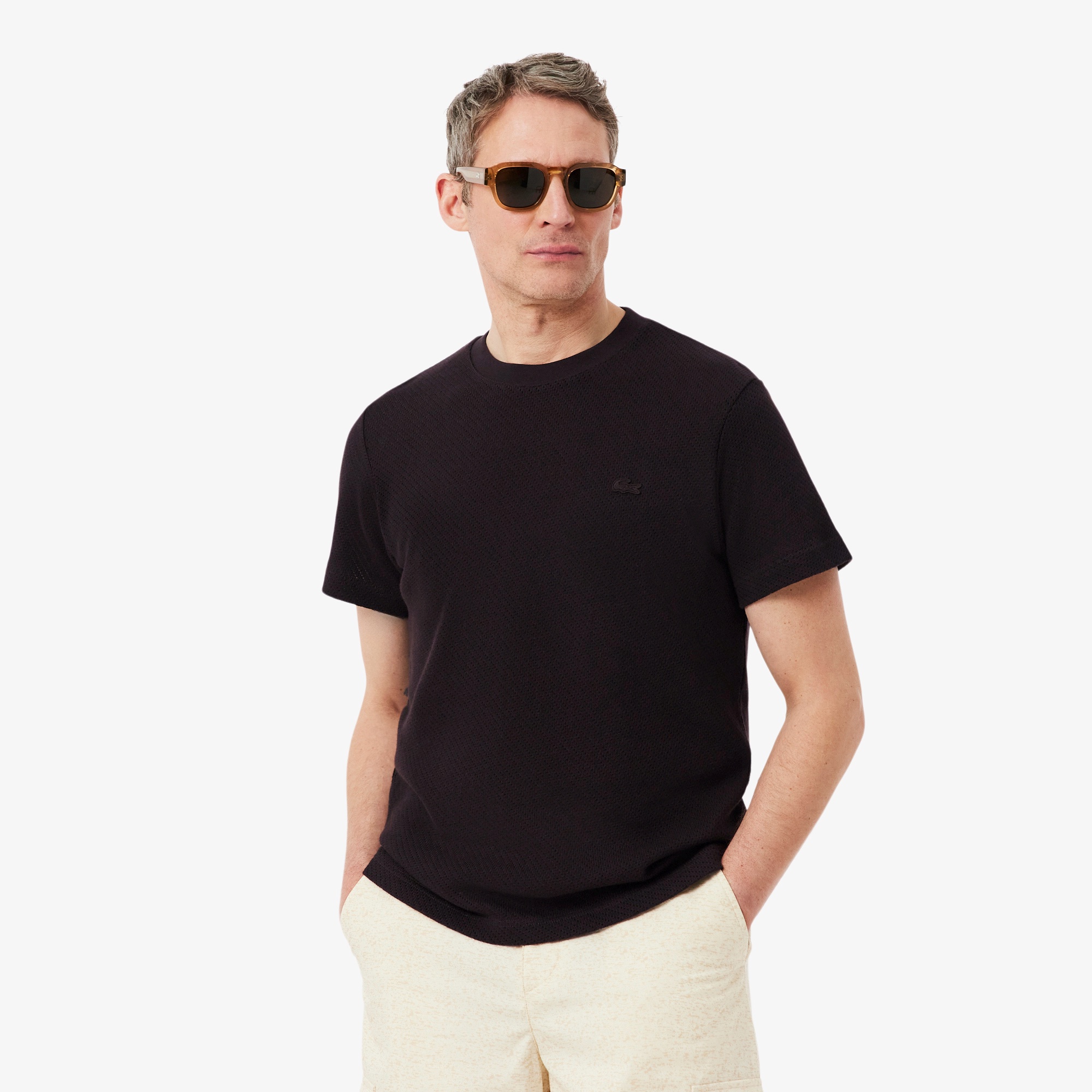 コットンメッシュニットTシャツ