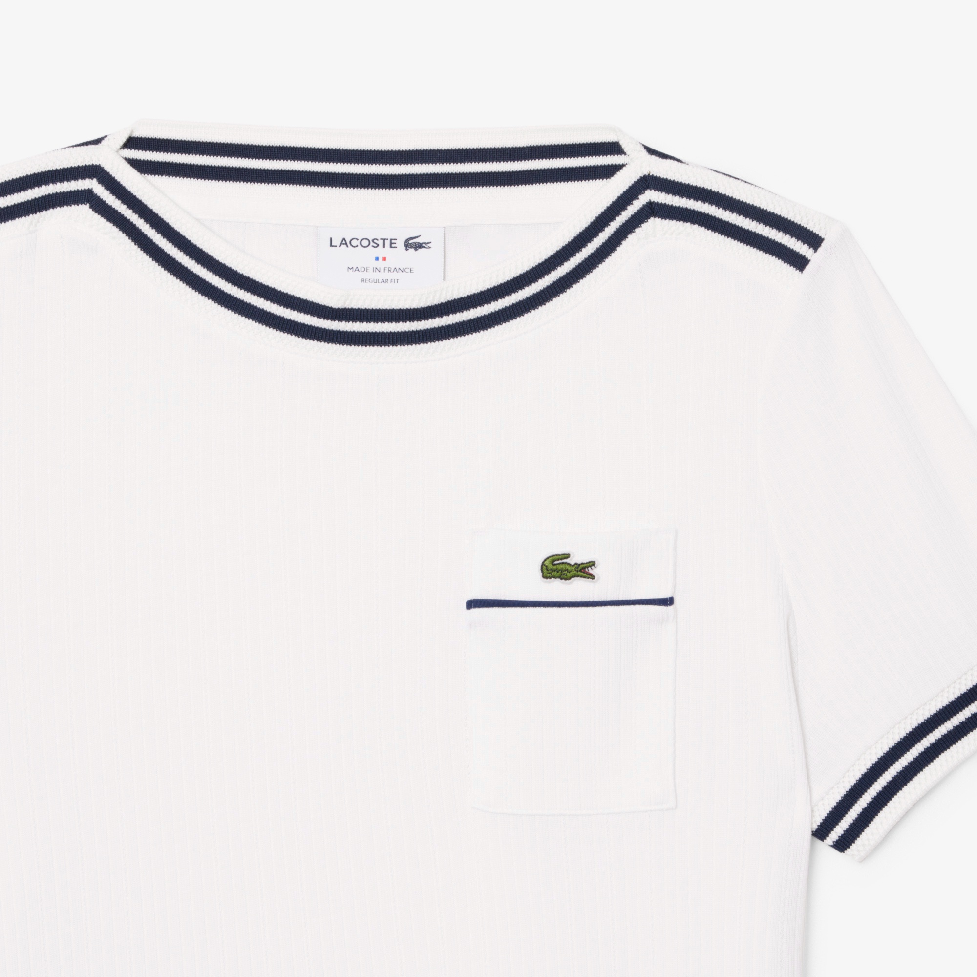 フランスメイド ボートネックリブTシャツ