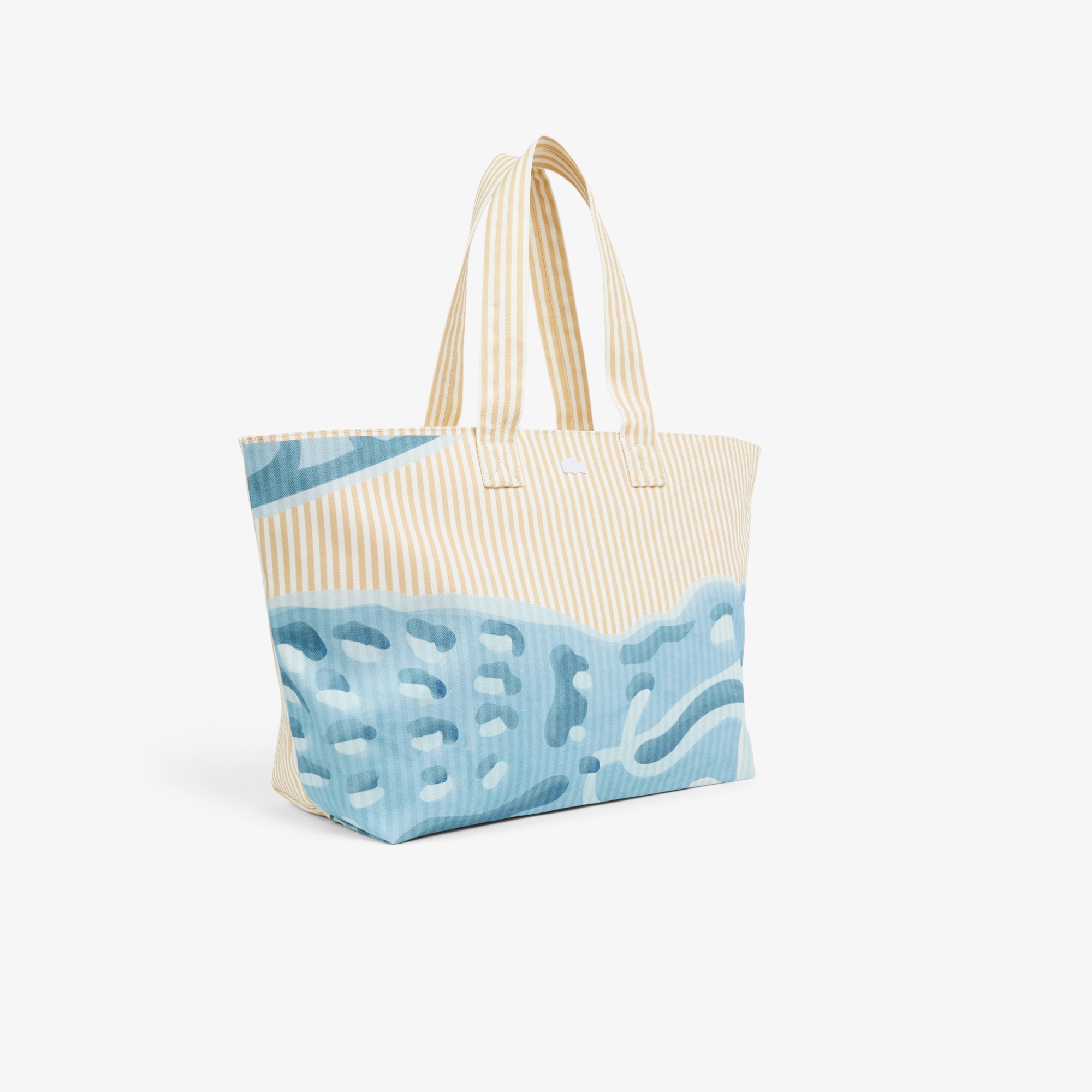 サマーパック ストライプ＆ワニロゴプリントトートバッグ