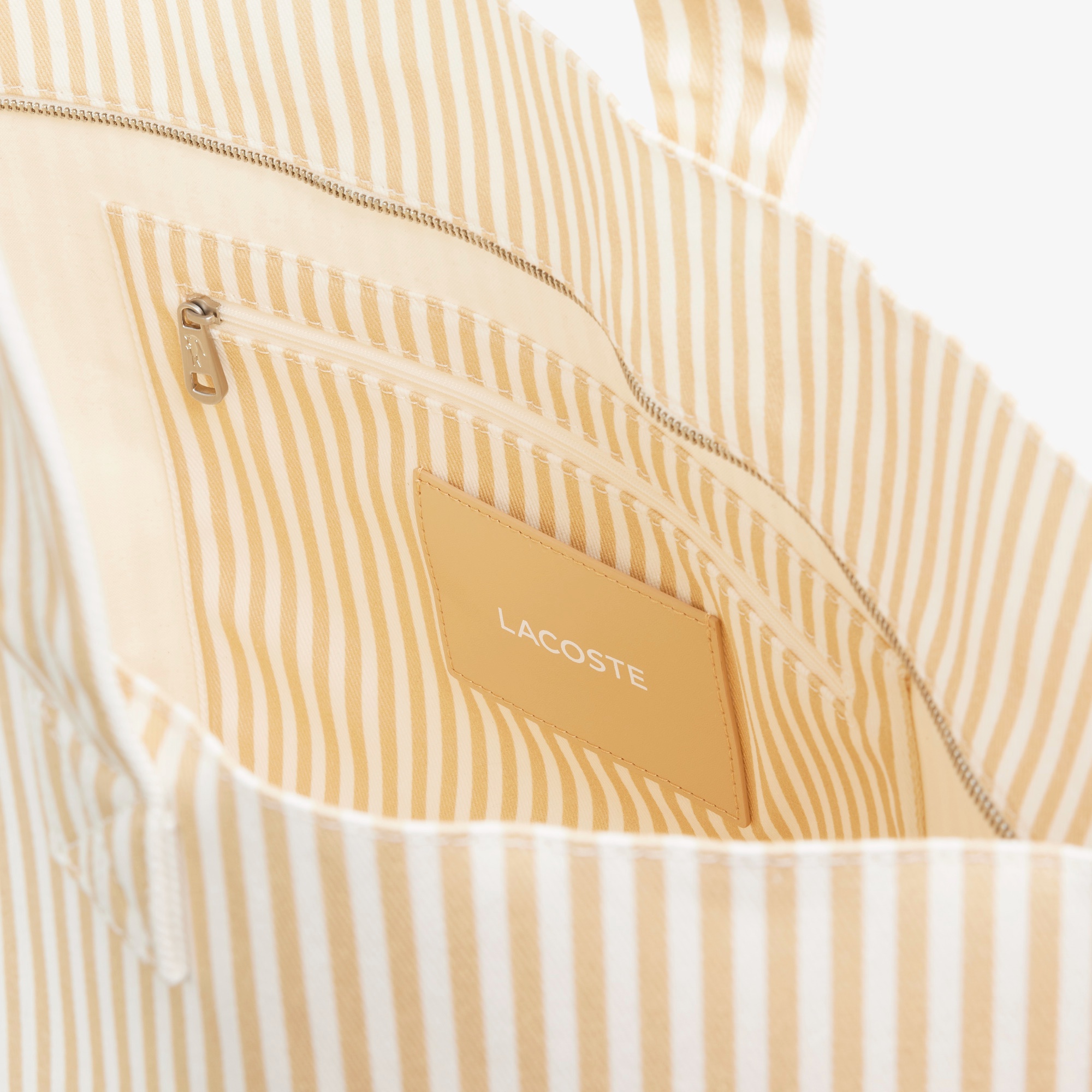 サマーパック ストライプ＆ワニロゴプリントトートバッグ