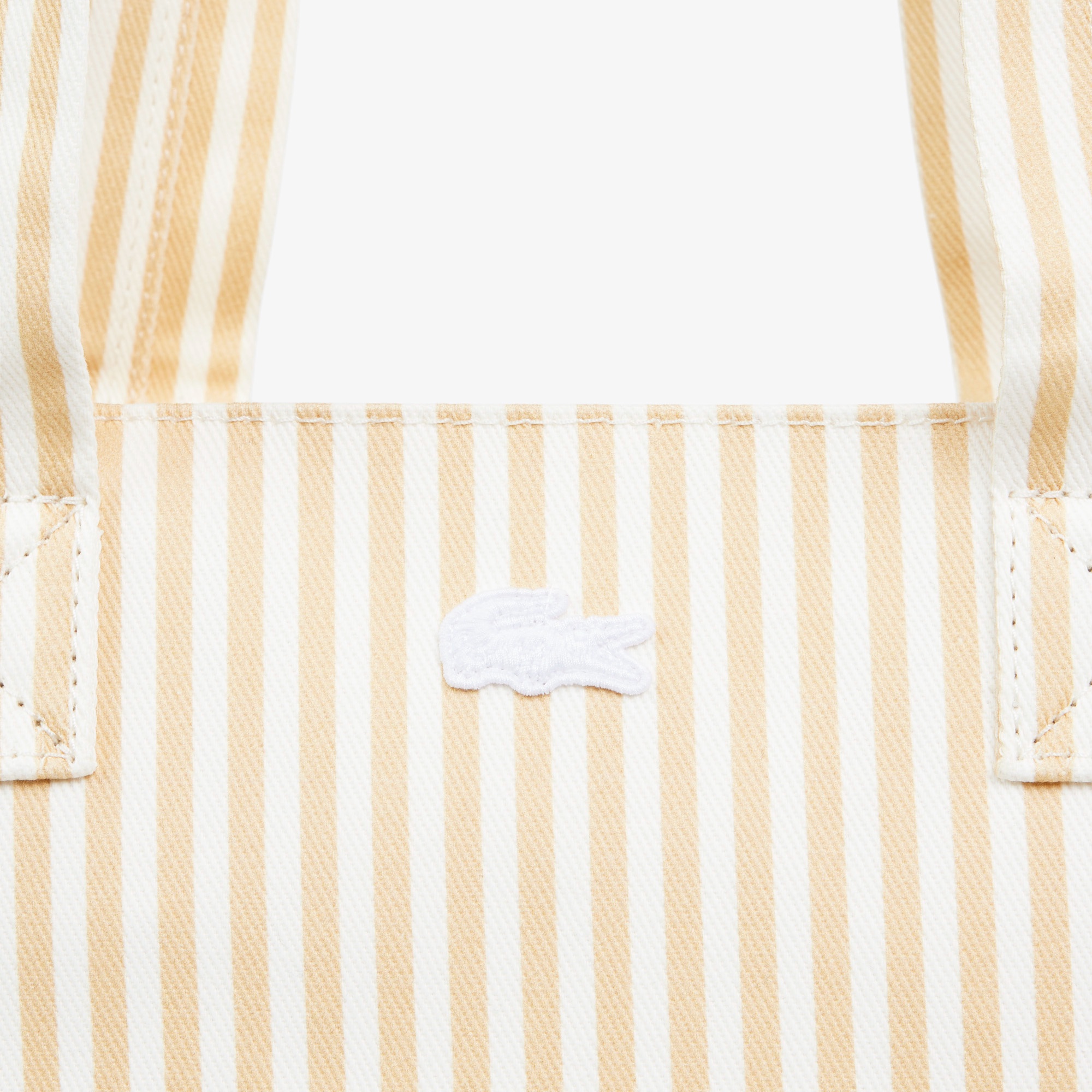 サマーパック ストライプ＆ワニロゴプリントトートバッグ