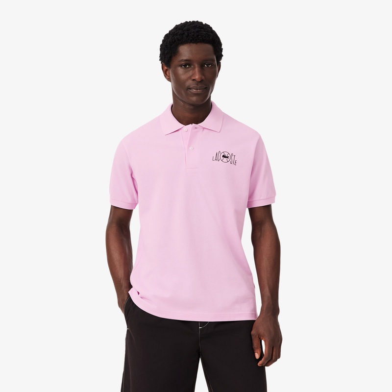 【新品未使用】SNIDEL×LACOSTE ポロシャツ（ピンク） グラフィックブランディングポロシャツ PH2080 - ラコステ（LACOSTE