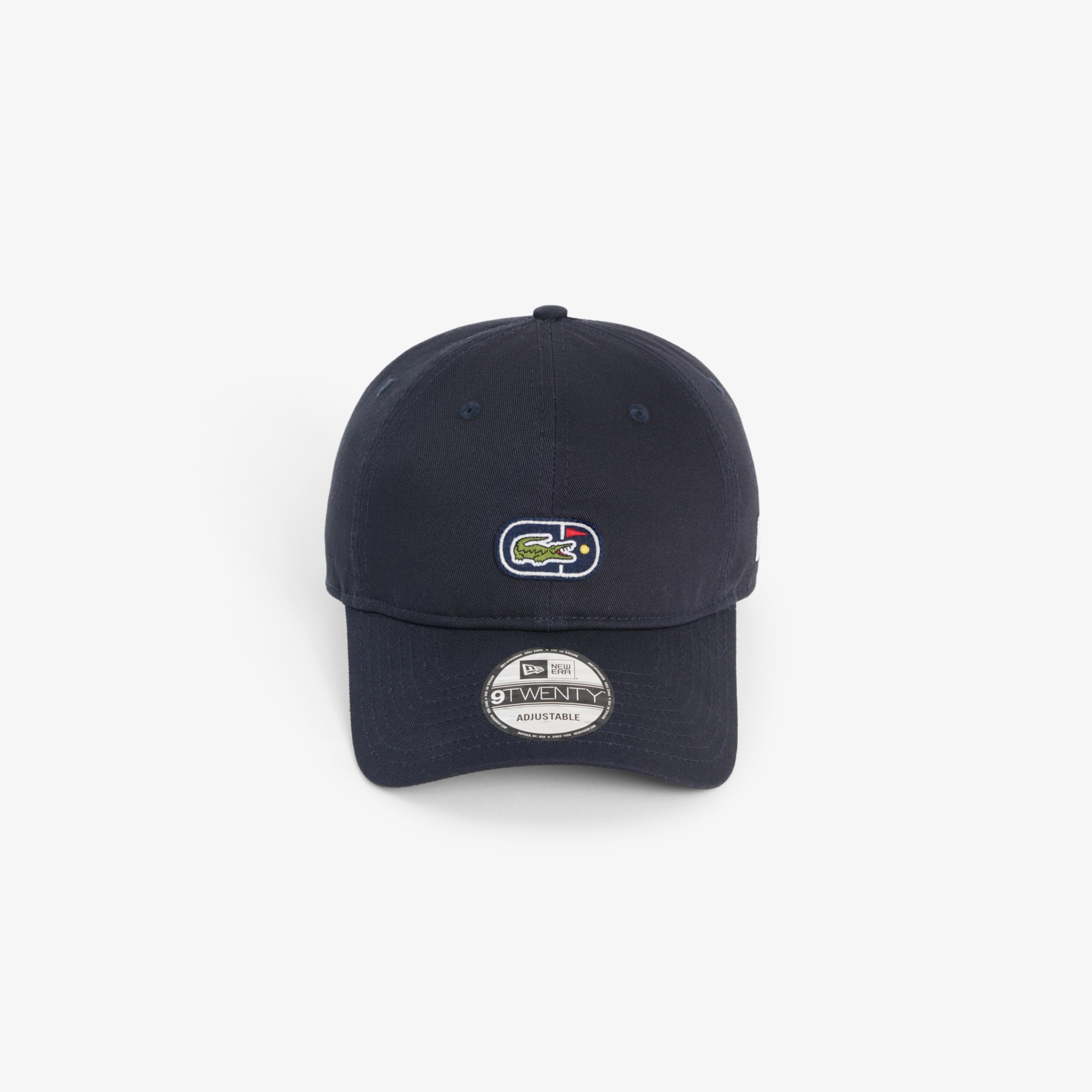 ラコステ×ニューエラ 9TWENTY ゴルフ&ワニロゴワッペンキャップ