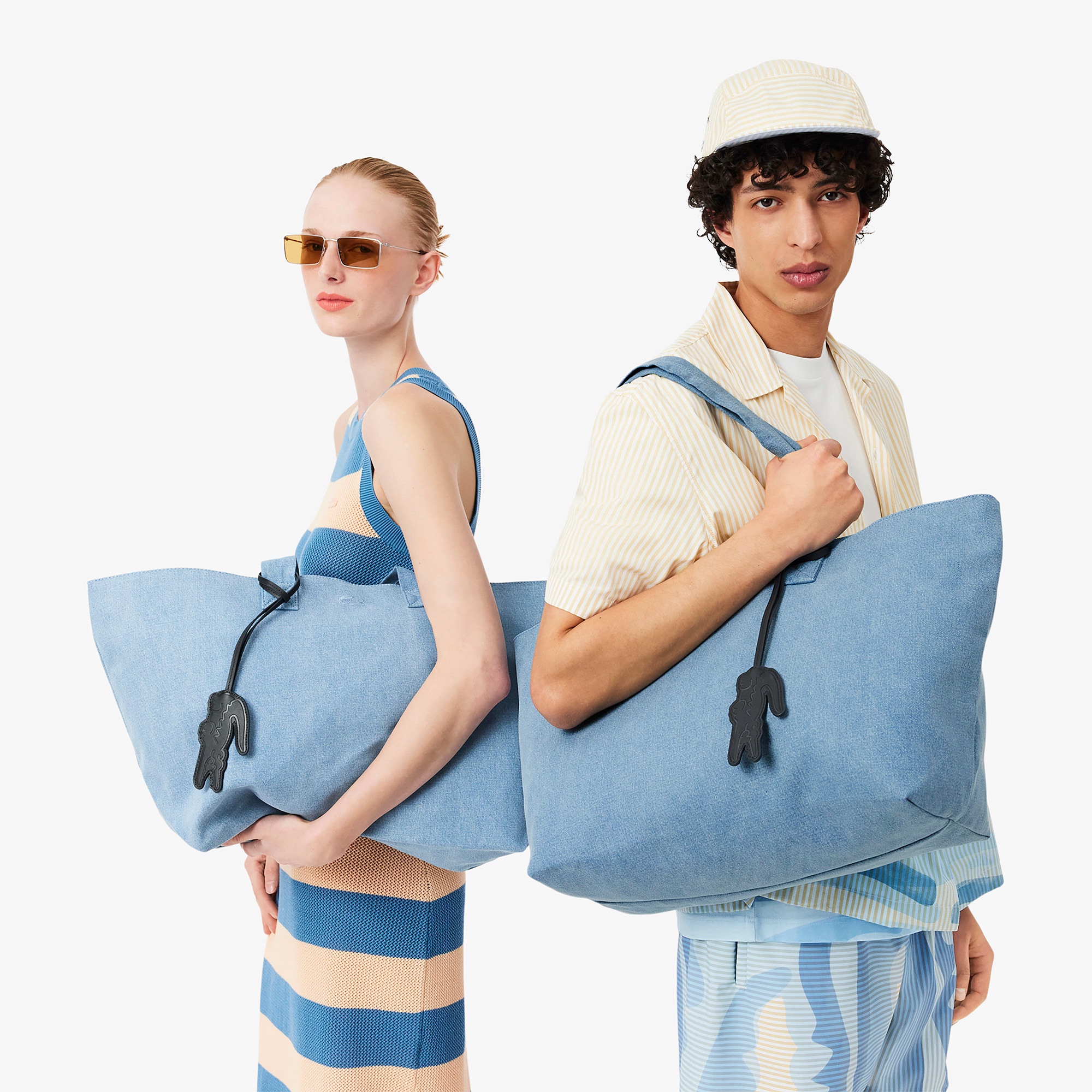 サマーパック ワニモチーフチャーム付きトートバッグ