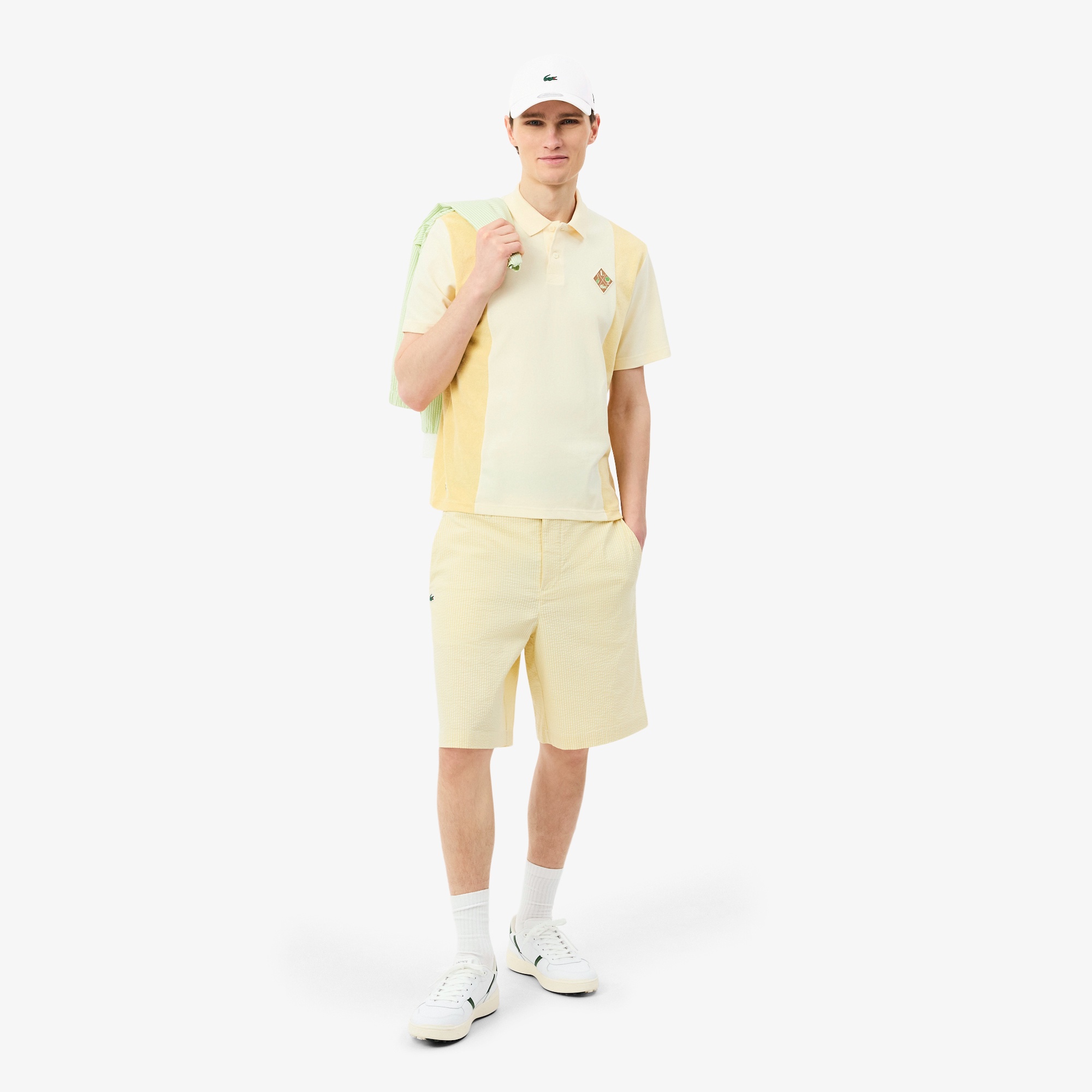 ラコステ×ニューエラ 9FORTY ワニロゴワンポイントキャップ