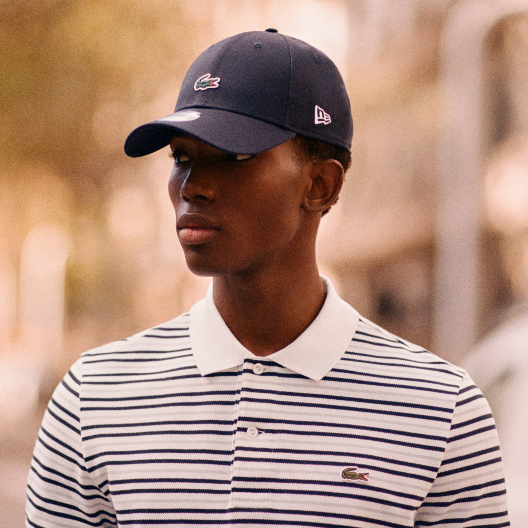 ラコステ×ニューエラ 9FORTY ワニロゴワンポイントキャップ