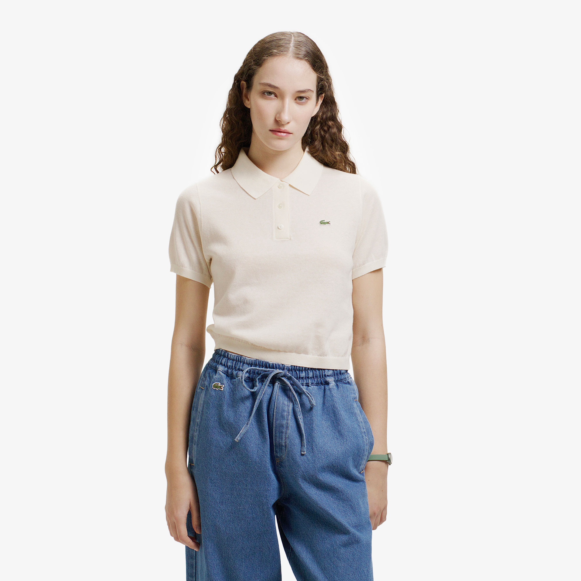 ラメニットポロシャツ