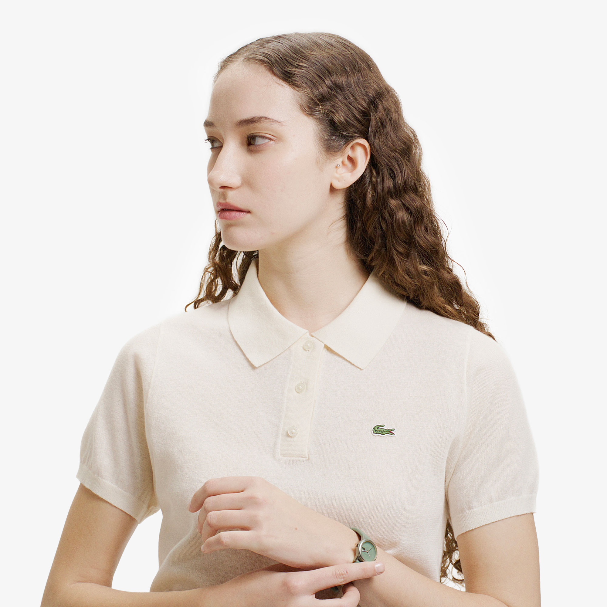 ラメニットポロシャツ