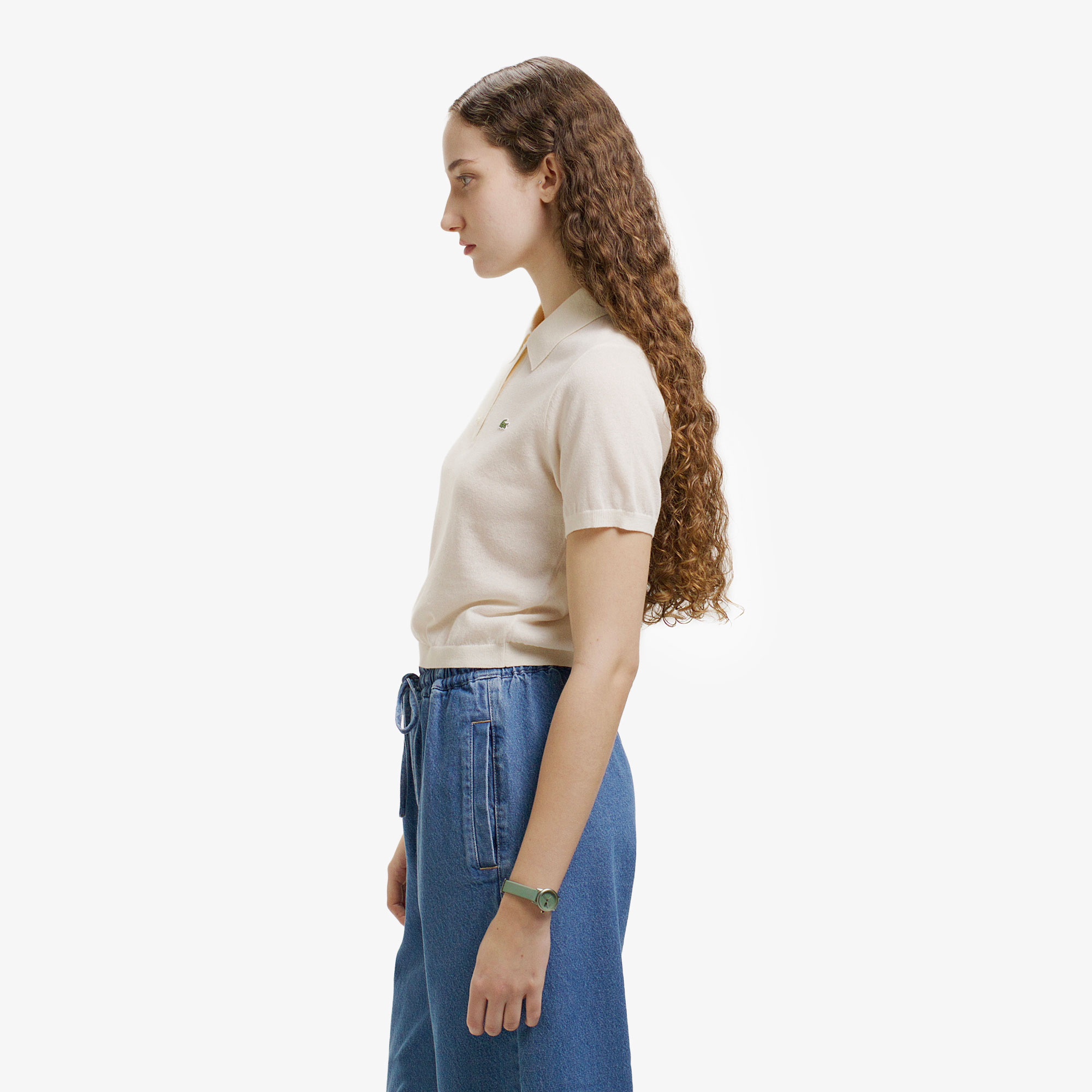 ラメニットポロシャツ