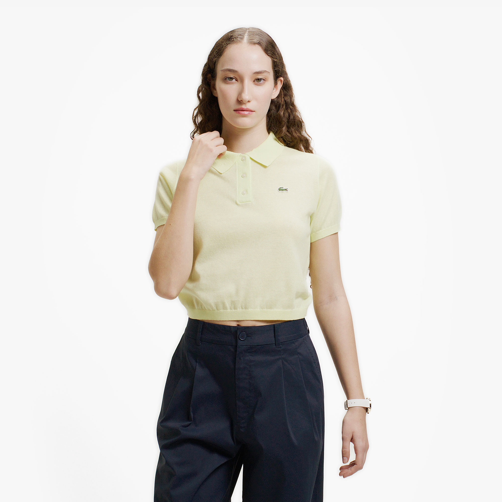 ラメニットポロシャツ