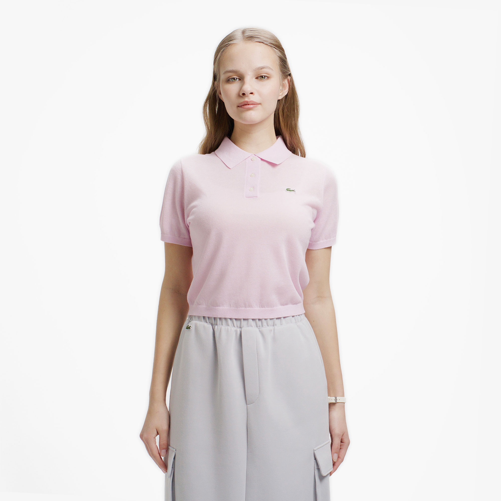 ラメニットポロシャツ