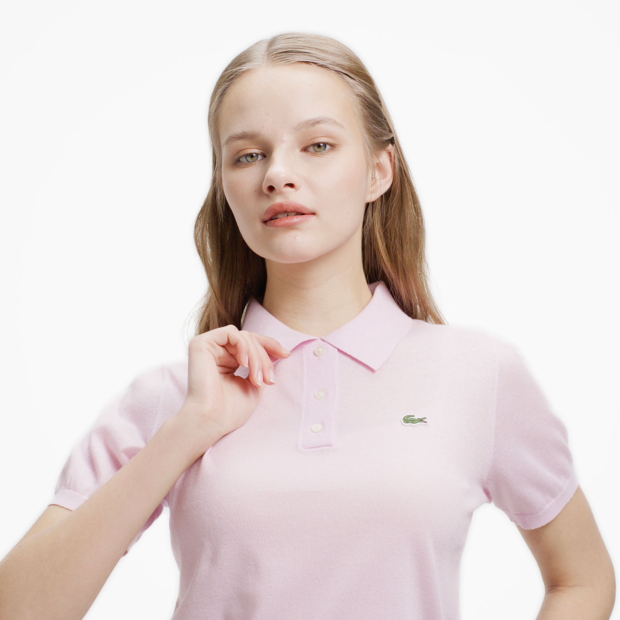 ラメニットポロシャツ