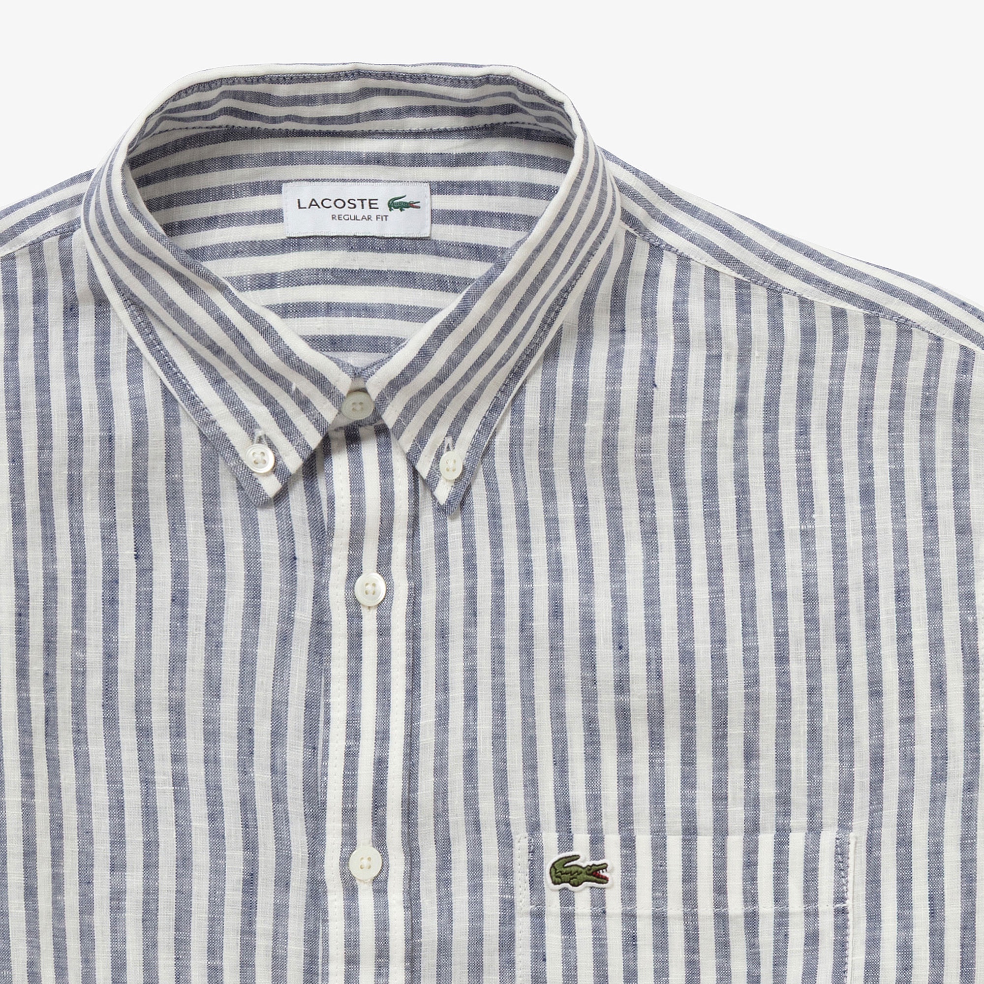 リネンストライプシャツ