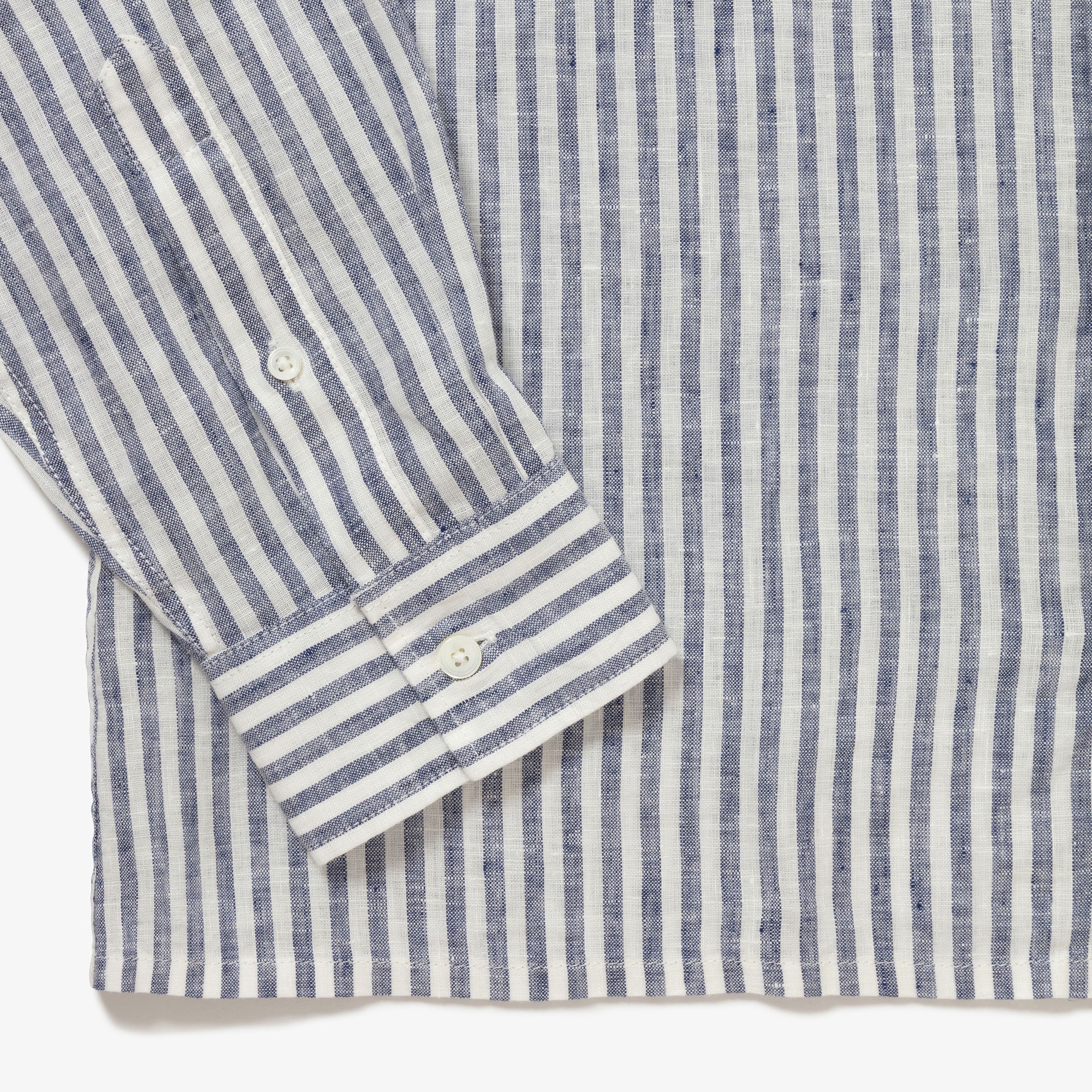 リネンストライプシャツ