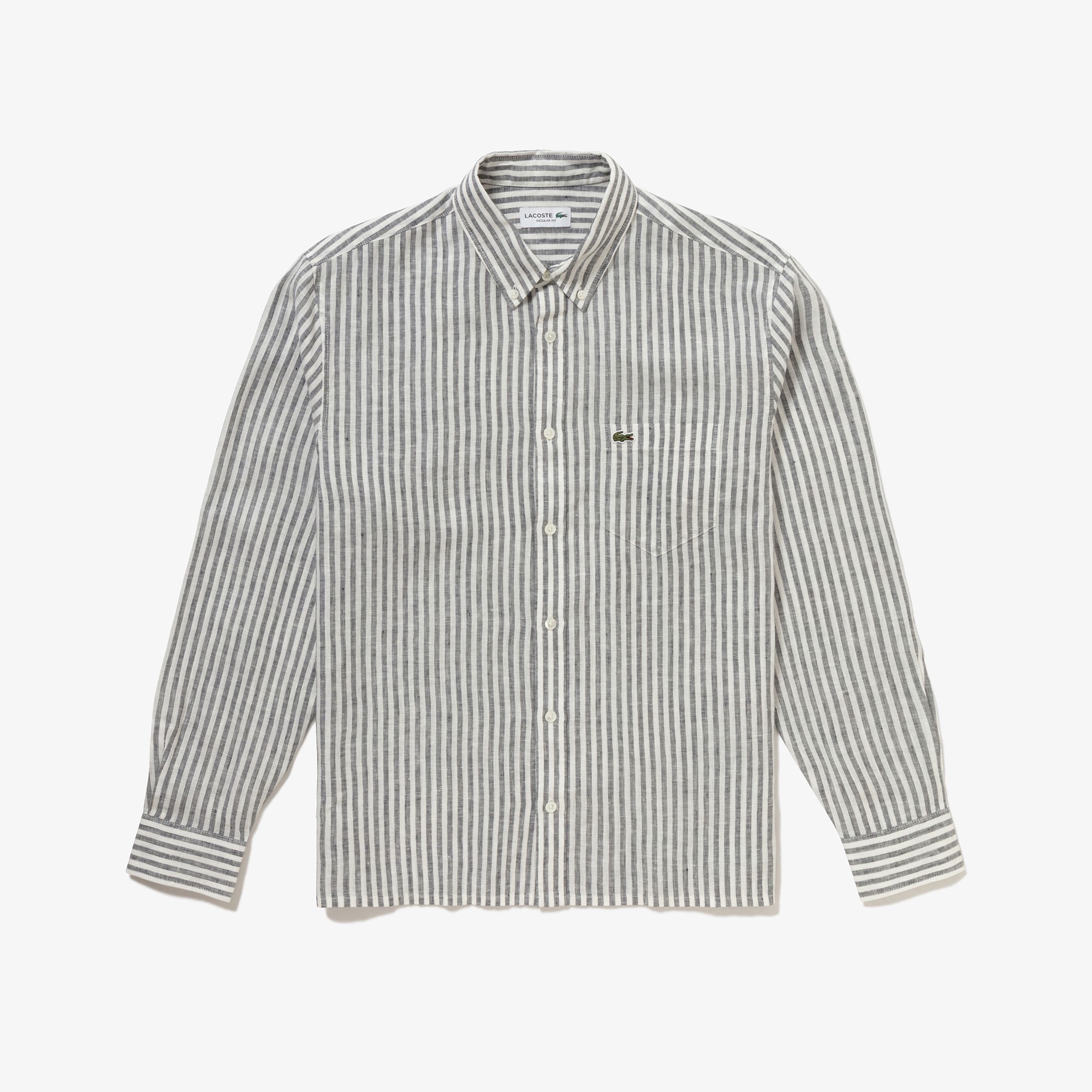 リネンストライプシャツ