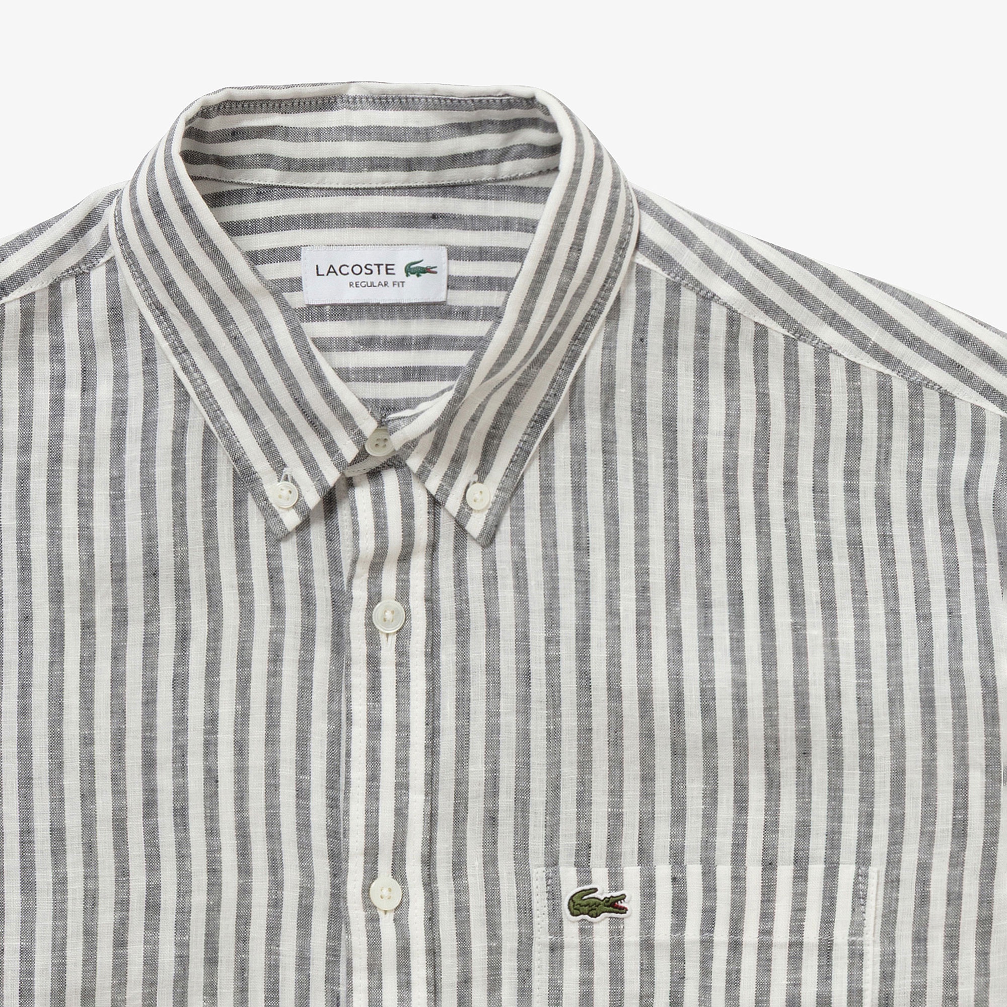 リネンストライプシャツ