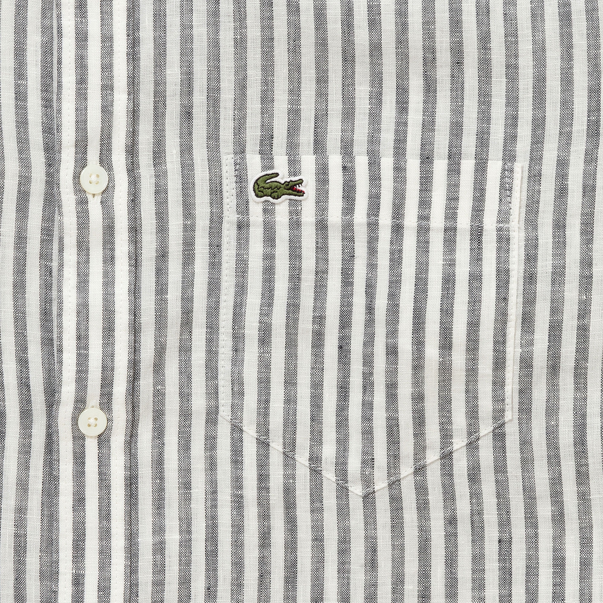 リネンストライプシャツ