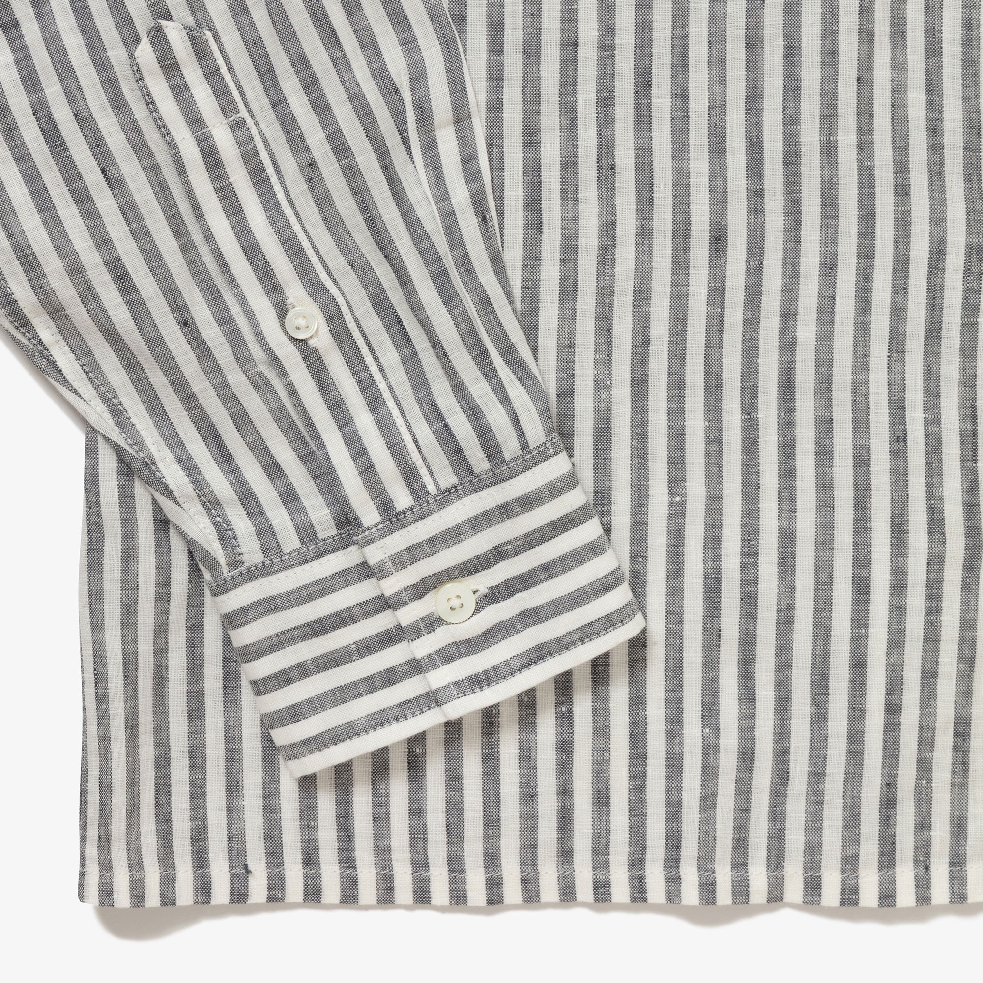 リネンストライプシャツ