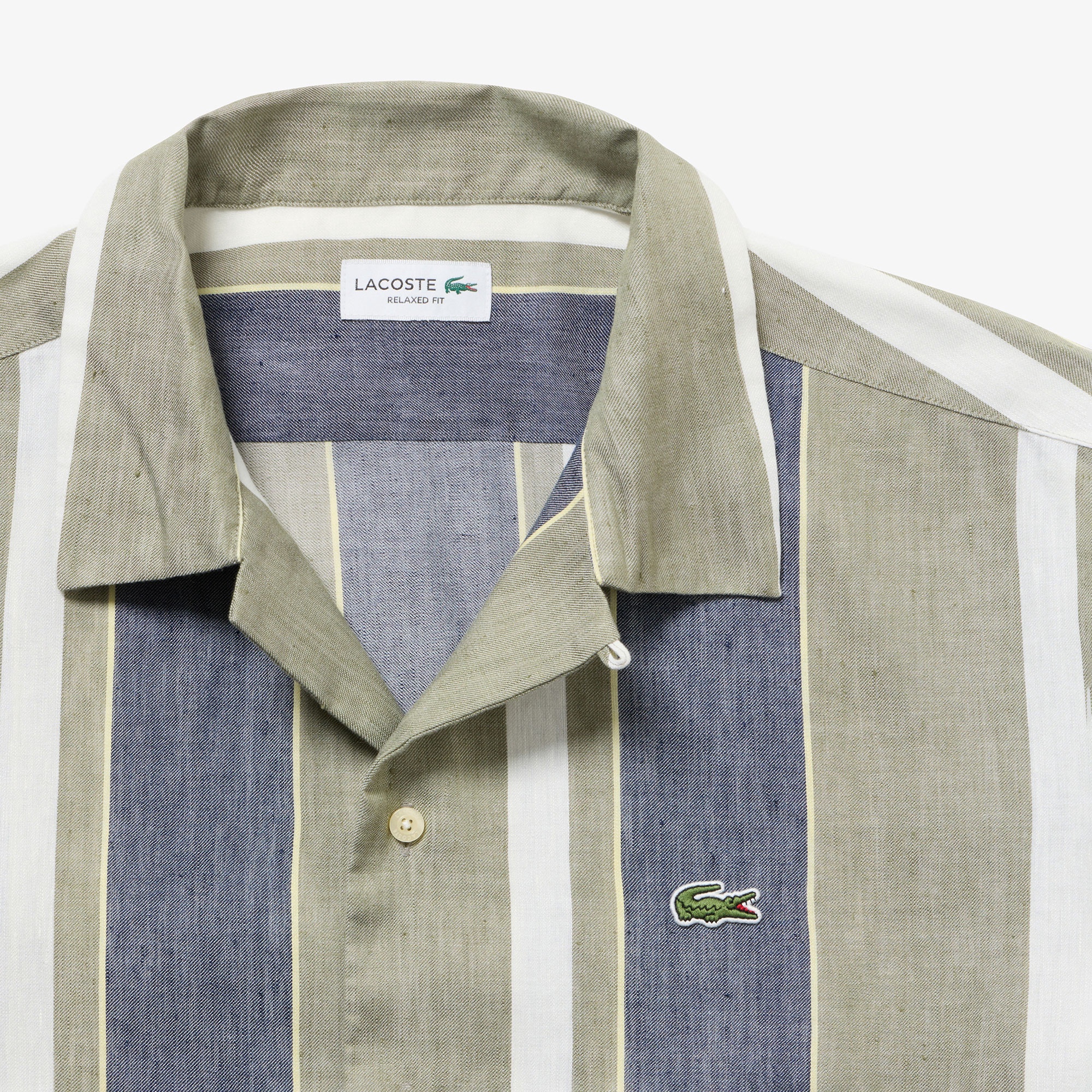 リネンブレンドオープンカラーシャツ